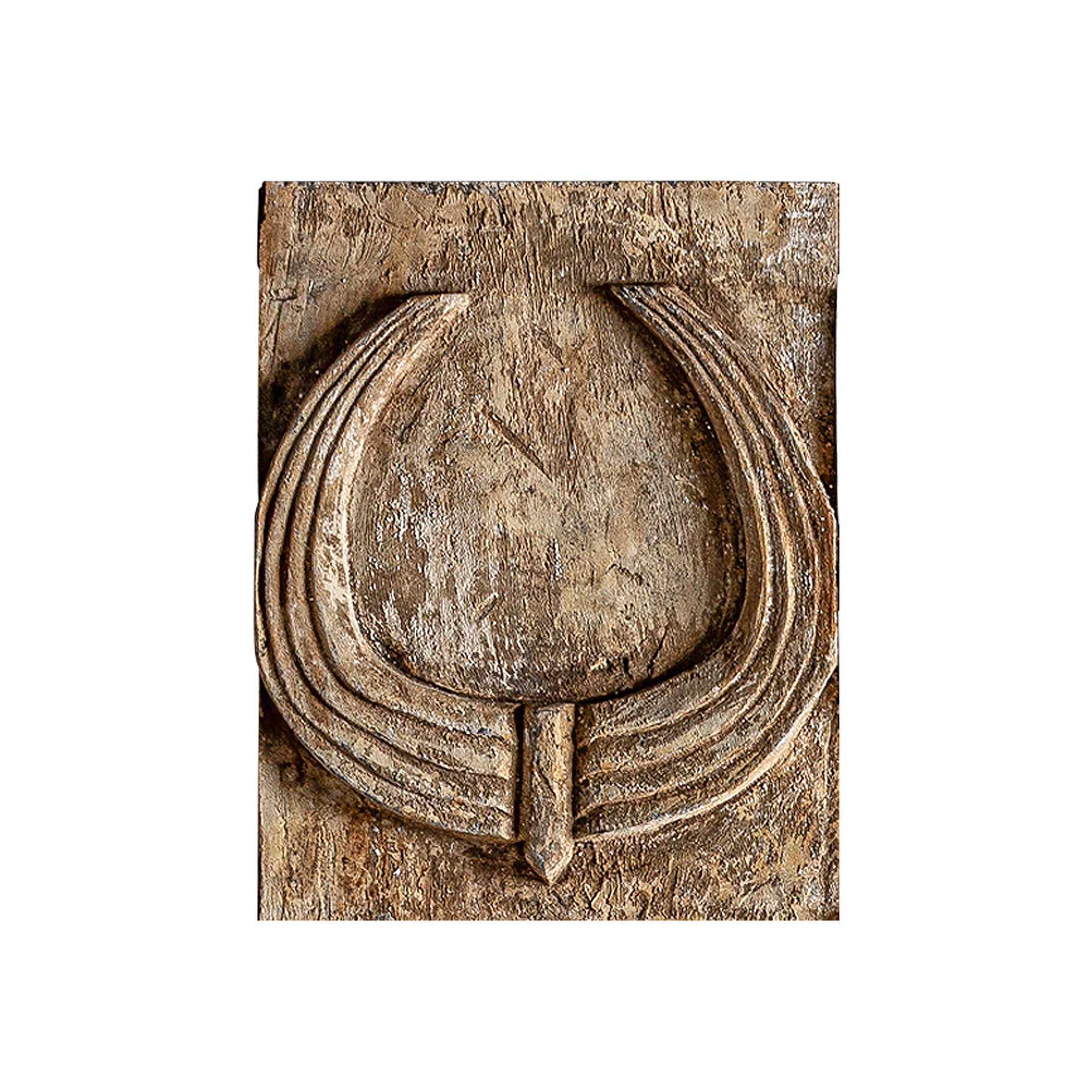 Peylon Ethnic Suar Wood Wall Art - Distressed Brown Finish