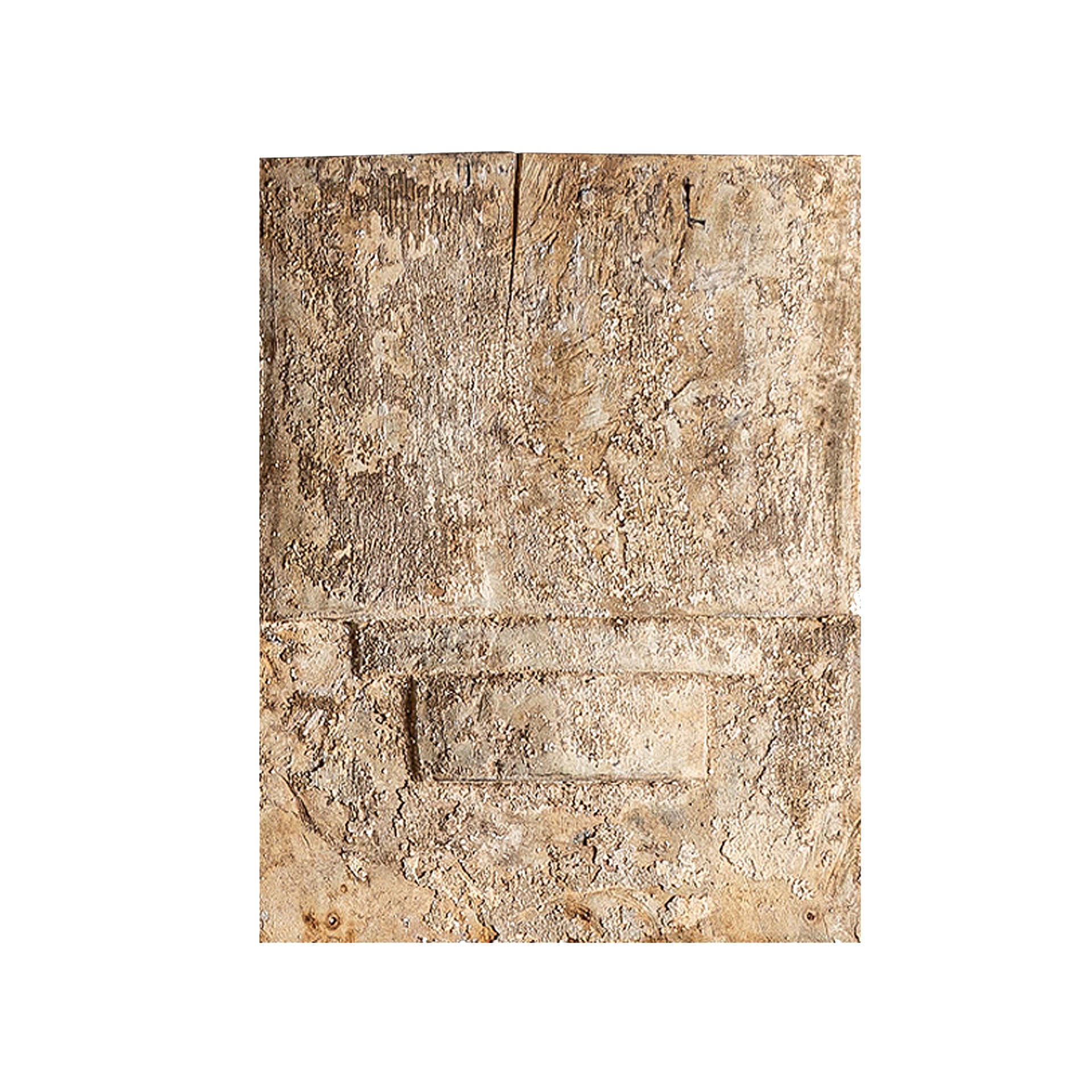 Peylon Ethnic Suar Wood Wall Art Panel - Beige Distressed Finish