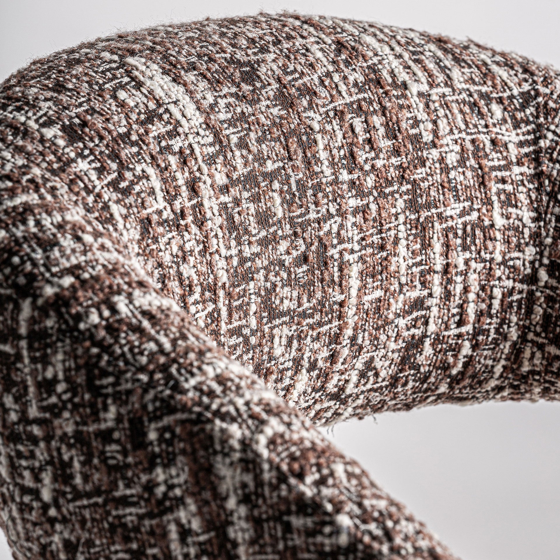 KAMENZ Contemporary Brown Chair - Polyester & Oak Wood