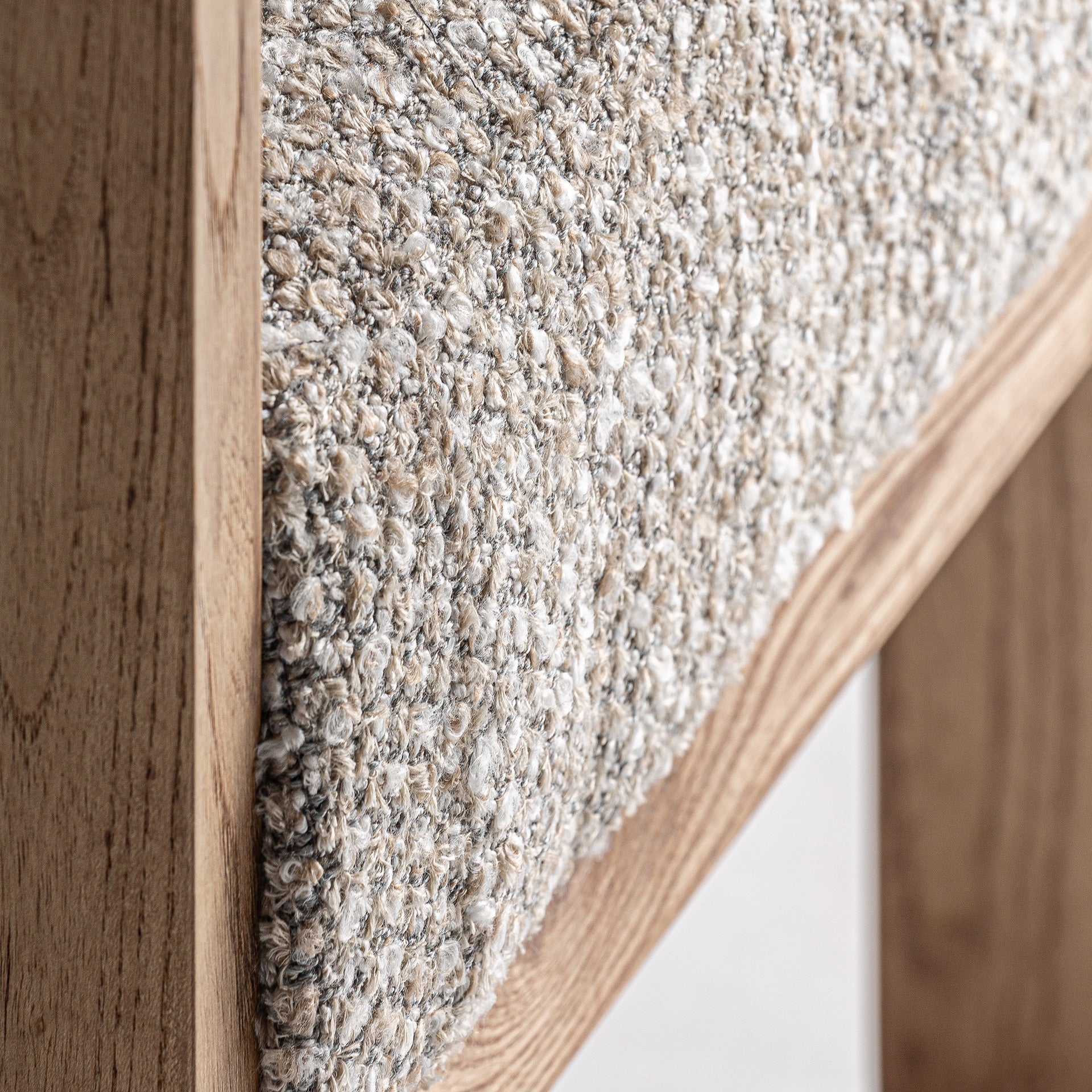 Ustka Contemporary Dining Chair - Grey Polyester & Oak