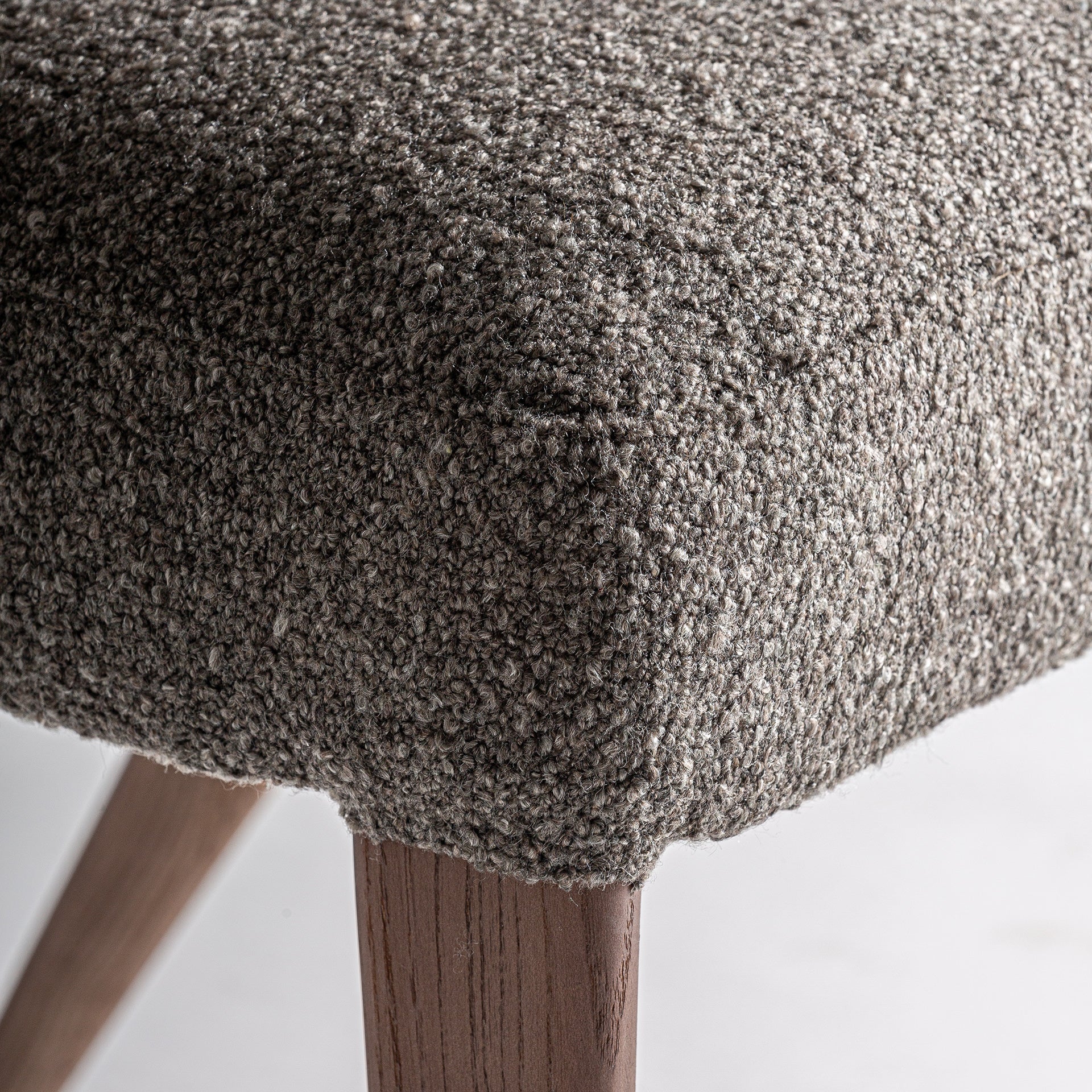 Contemporary Grey Marbled Dining Chair with Oak Wood Frame