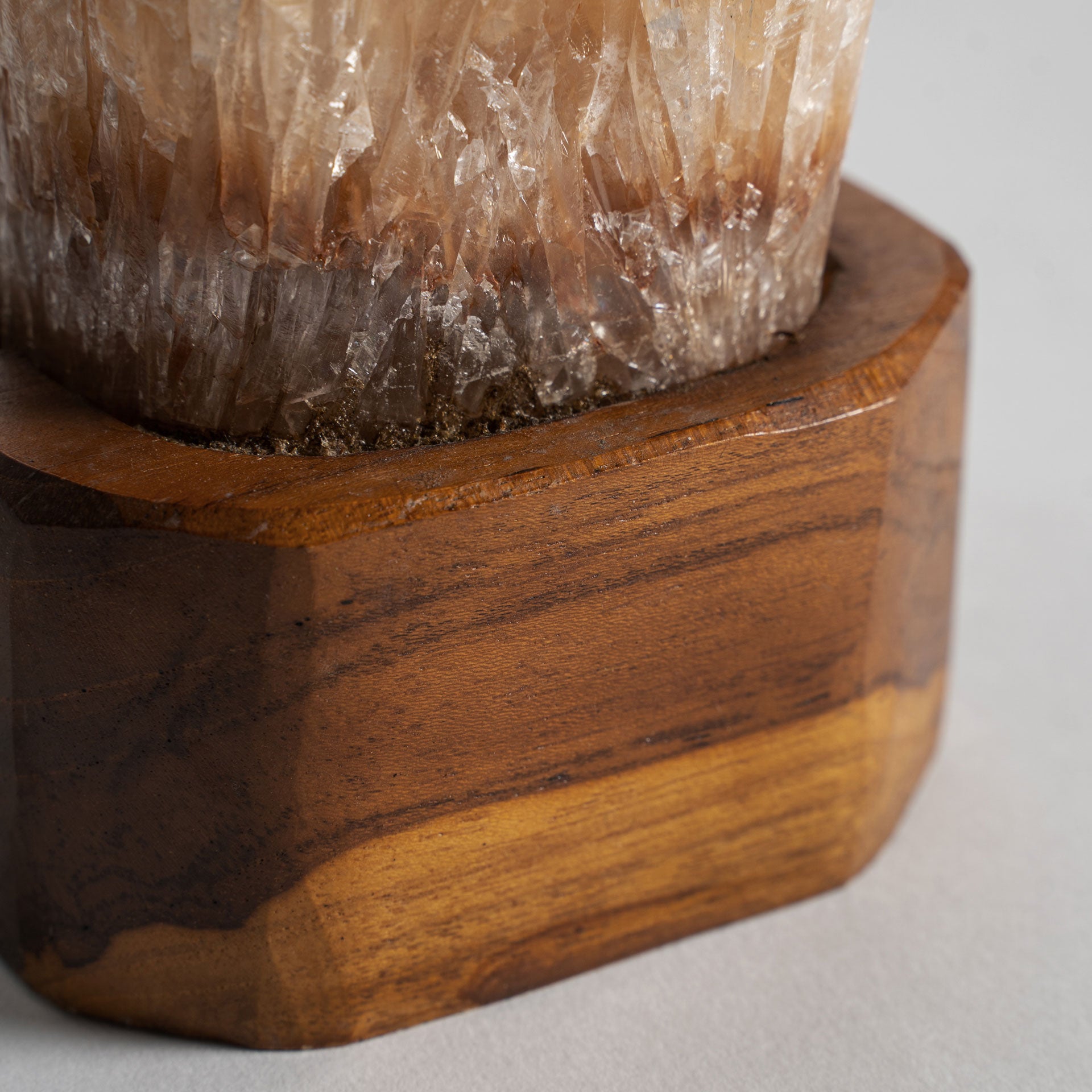 NORDIC CRYSTAL & TEAK DECORATIVE FIGURE