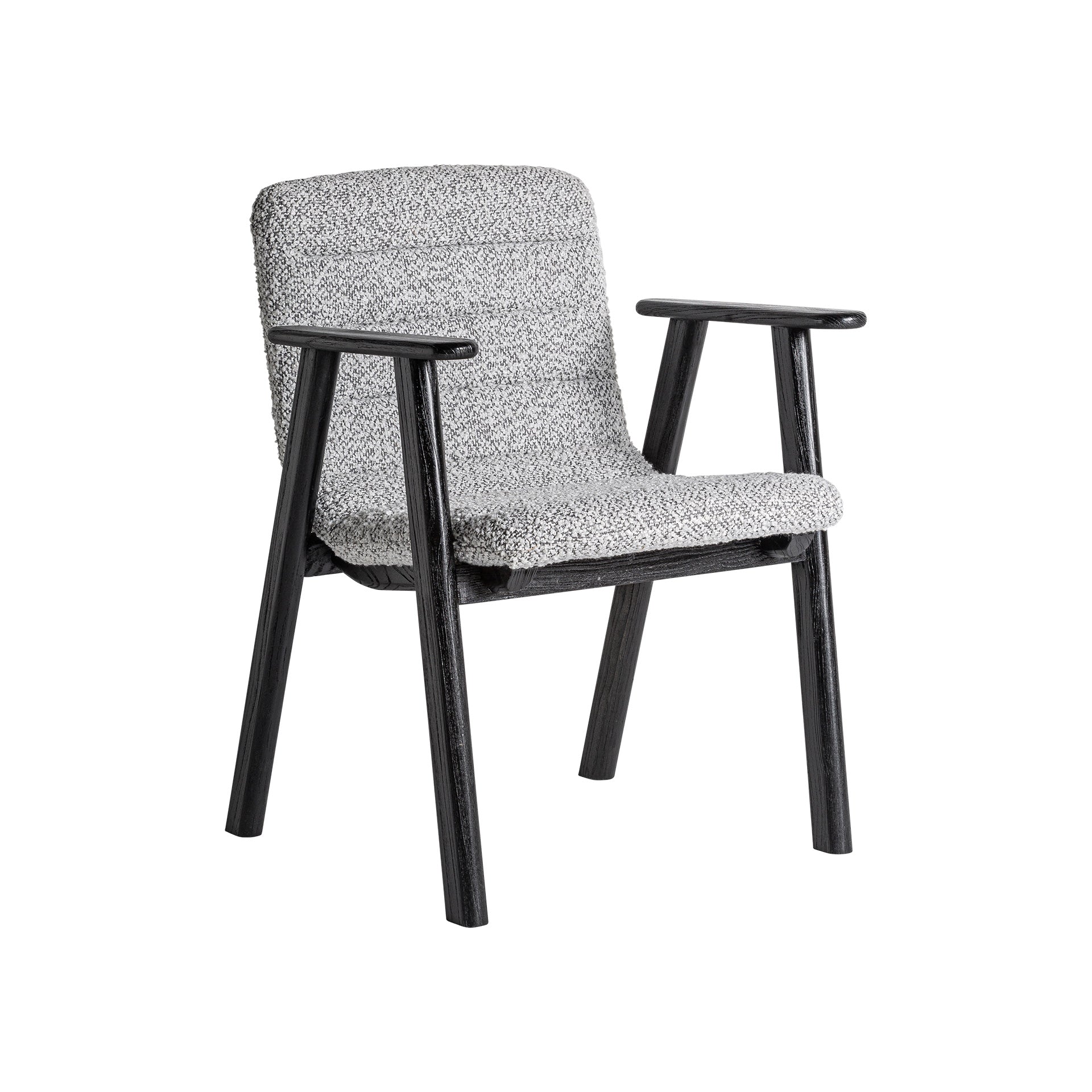 Jacquard Contemporary Oak Chair in Black & Grey