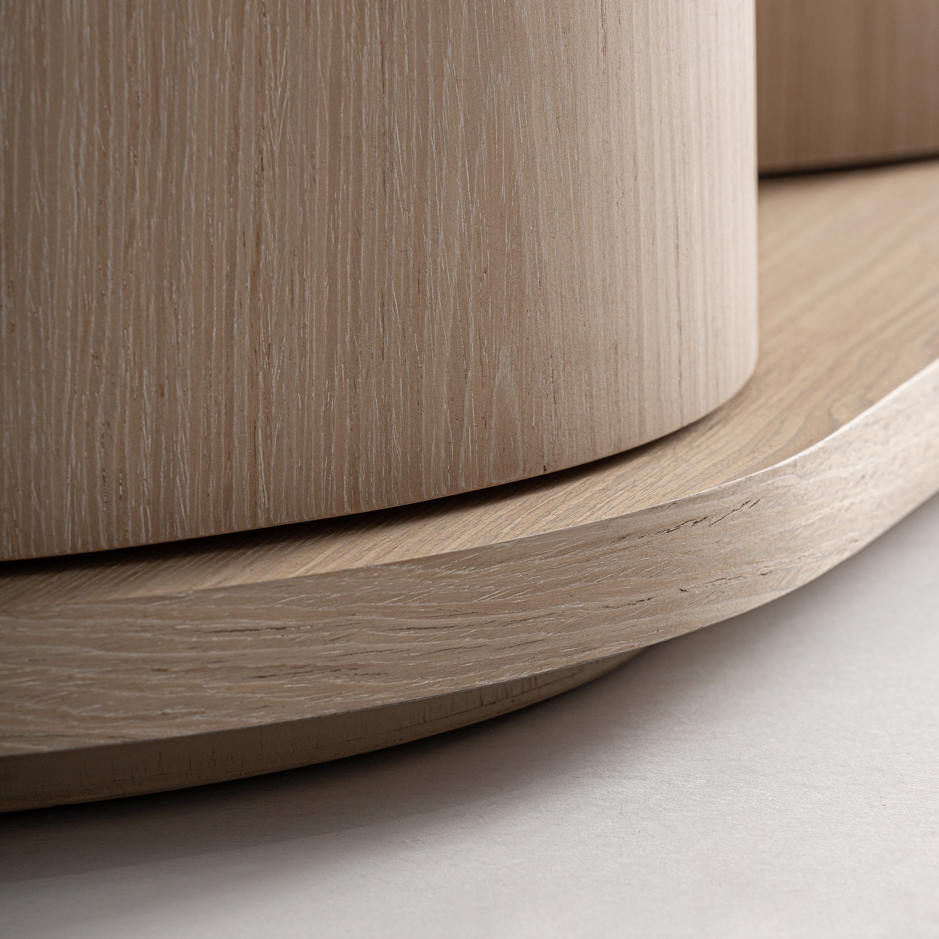 Kharj Art Deco Oak Sideboard - Beige