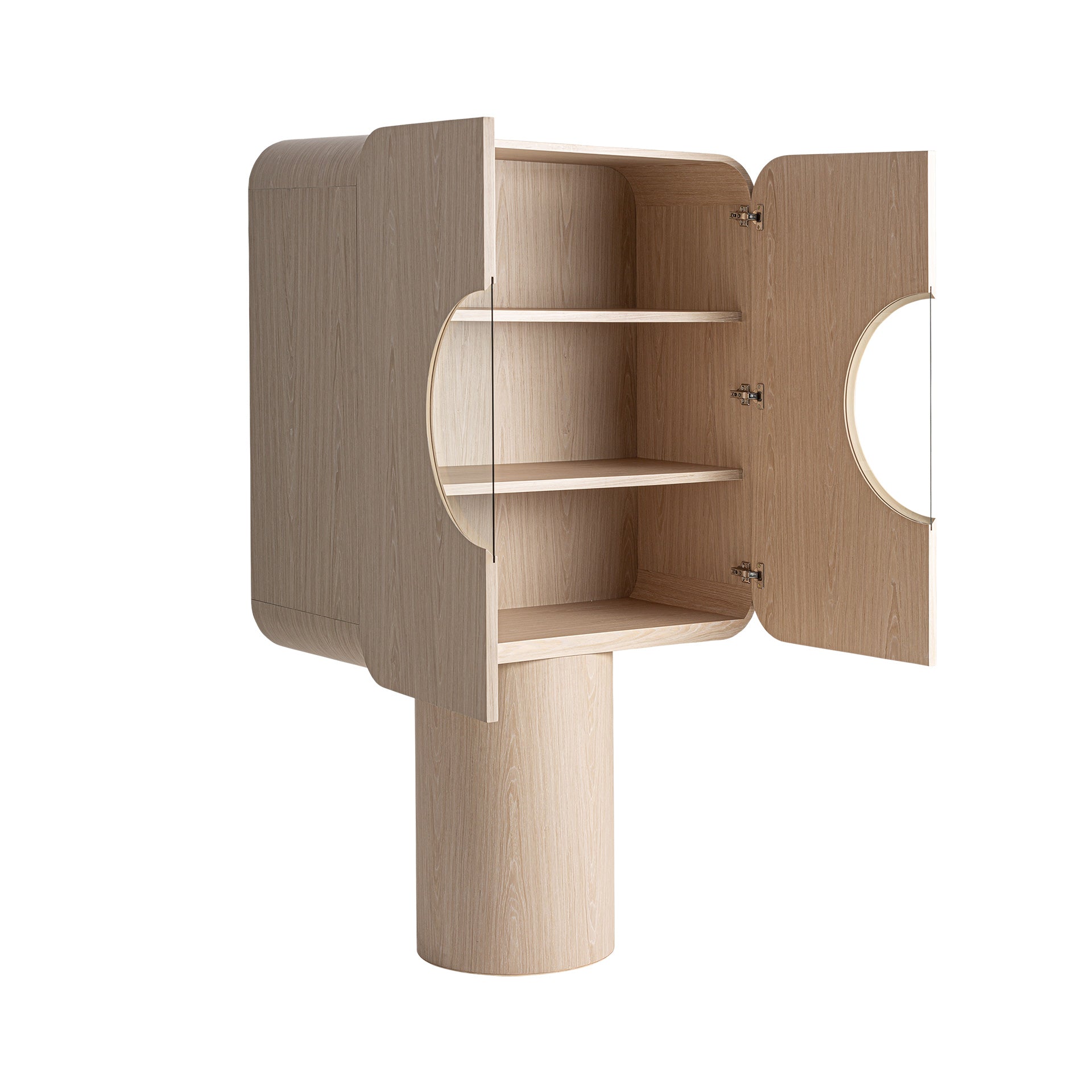 Kharj Art Deco Wardrobe - Oak & Crystal