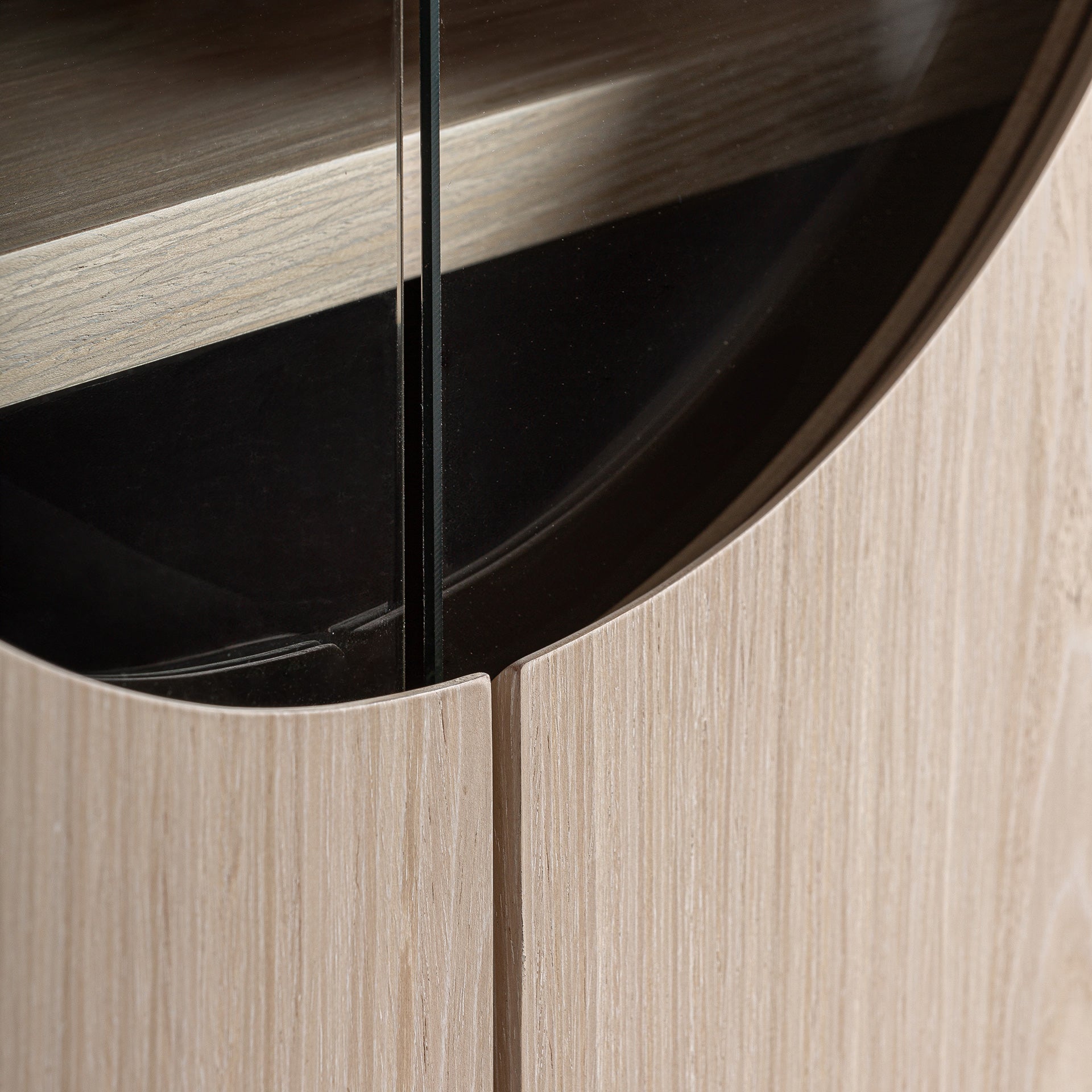 Kharj Art Deco Wardrobe - Oak & Crystal