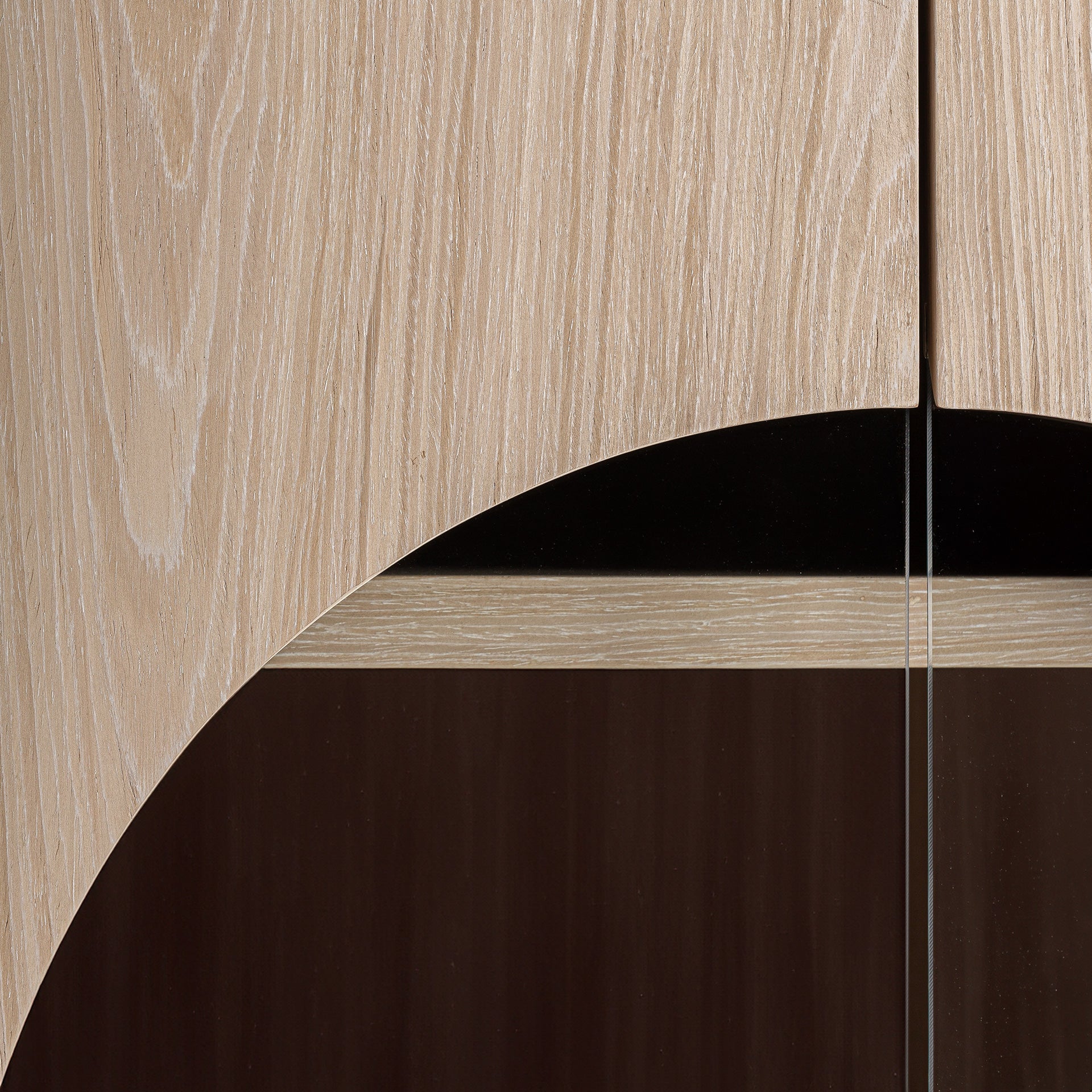 Kharj Art Deco Wardrobe - Oak & Crystal