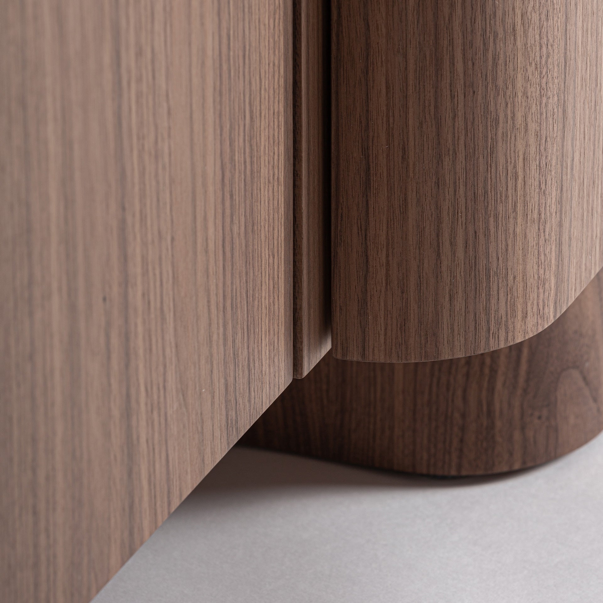 Kexby Sideboard - Contemporary Brown Walnut Veneer Storage Cabinet