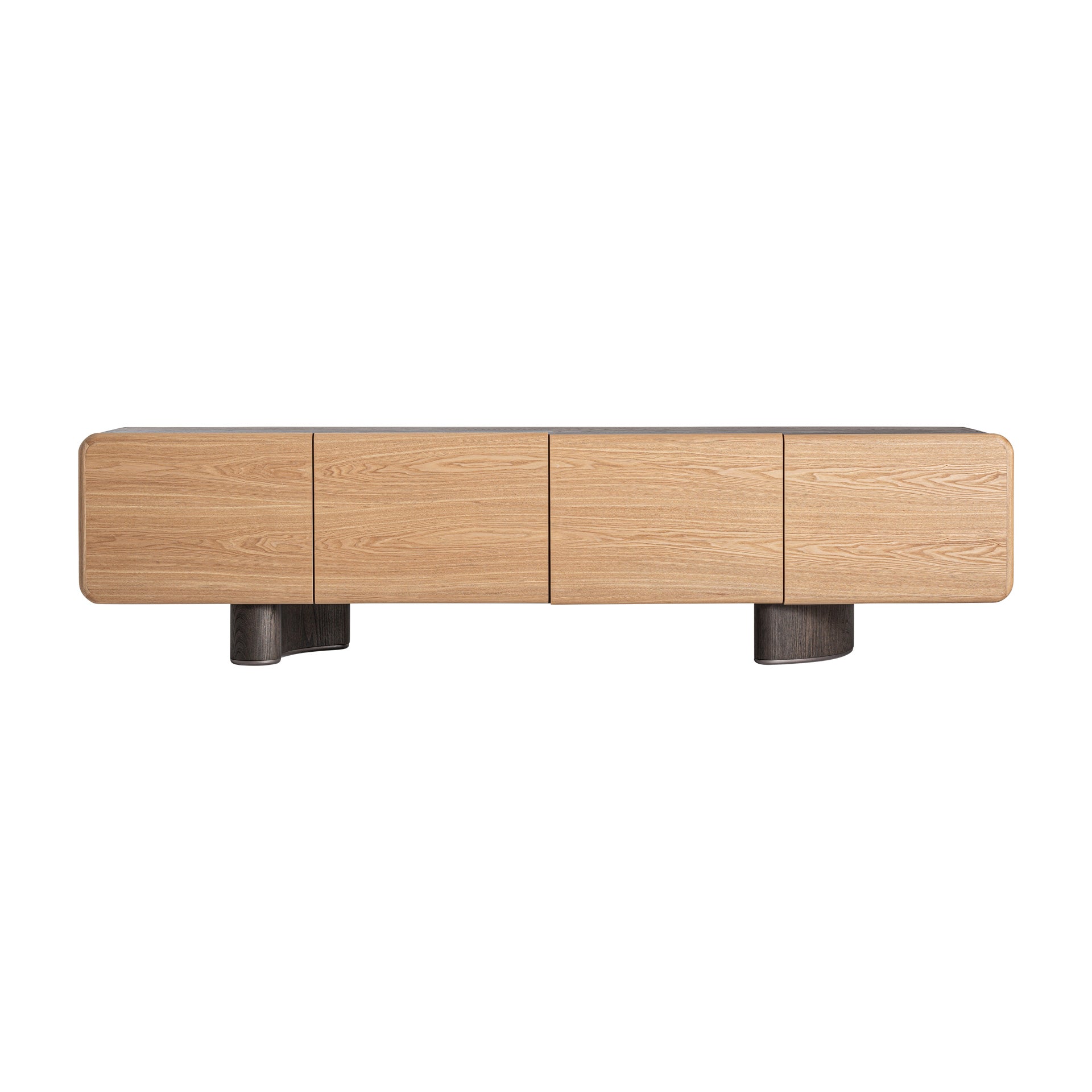 LANEO TV Stand - Contemporary Light Brown MDF Media Console