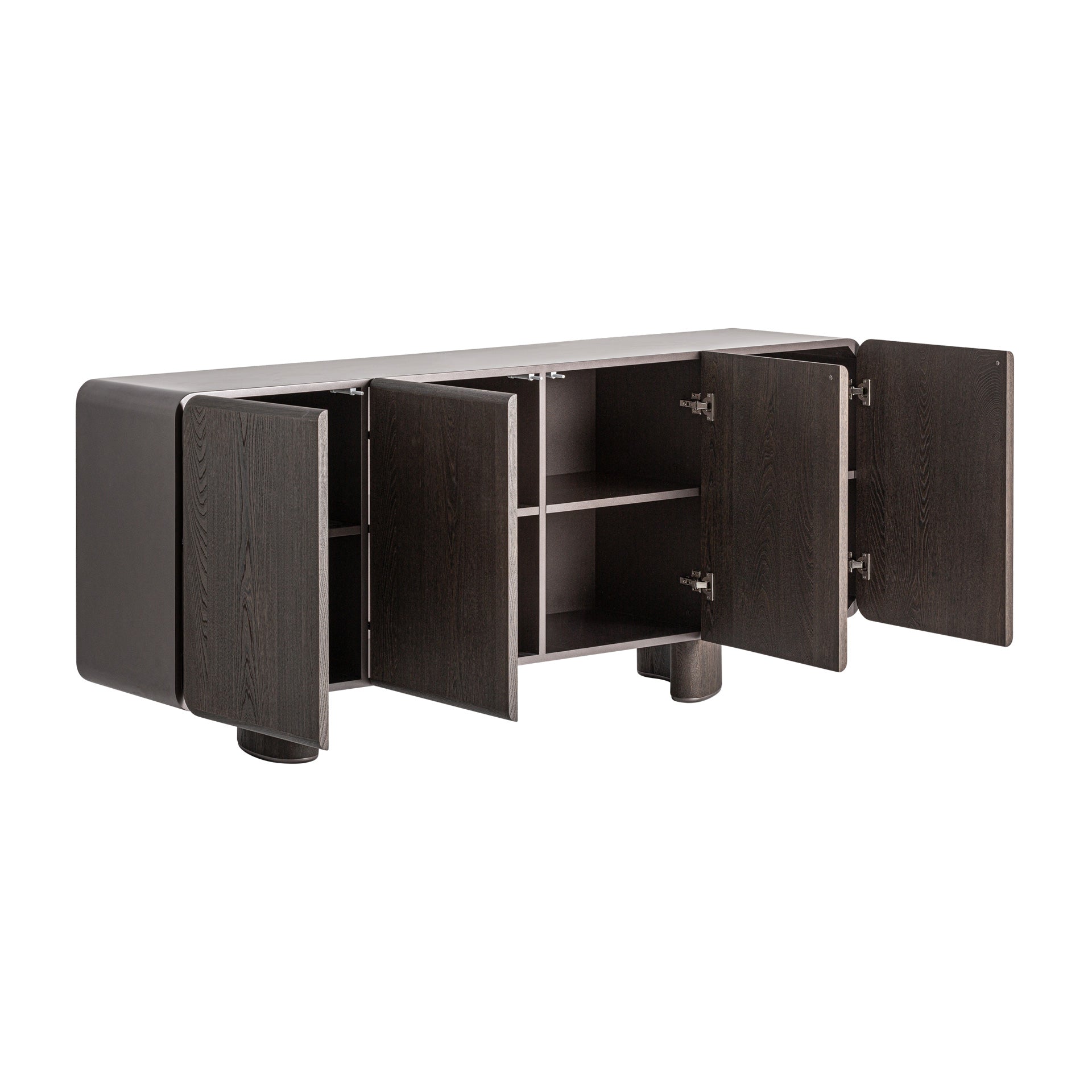 Pravia Sideboard - Contemporary Brown MDF Storage Cabinet