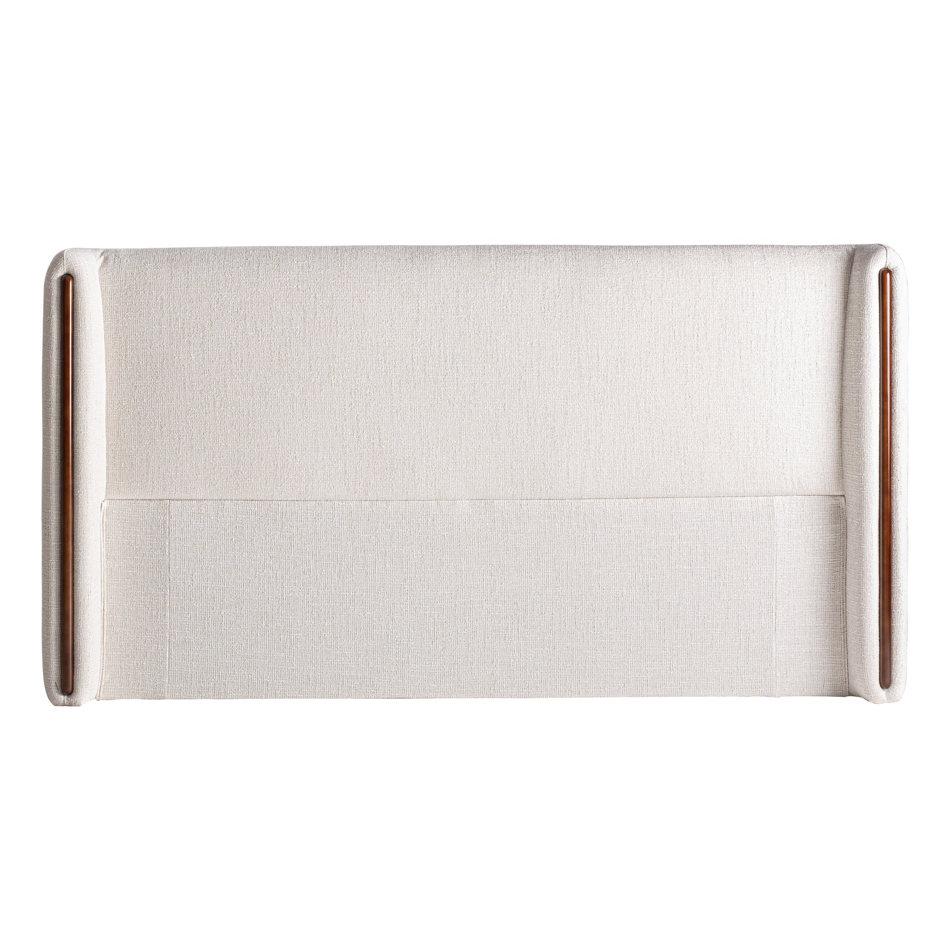 Vilde Contemporary Headboard - Off White Polyester & Ash Wood