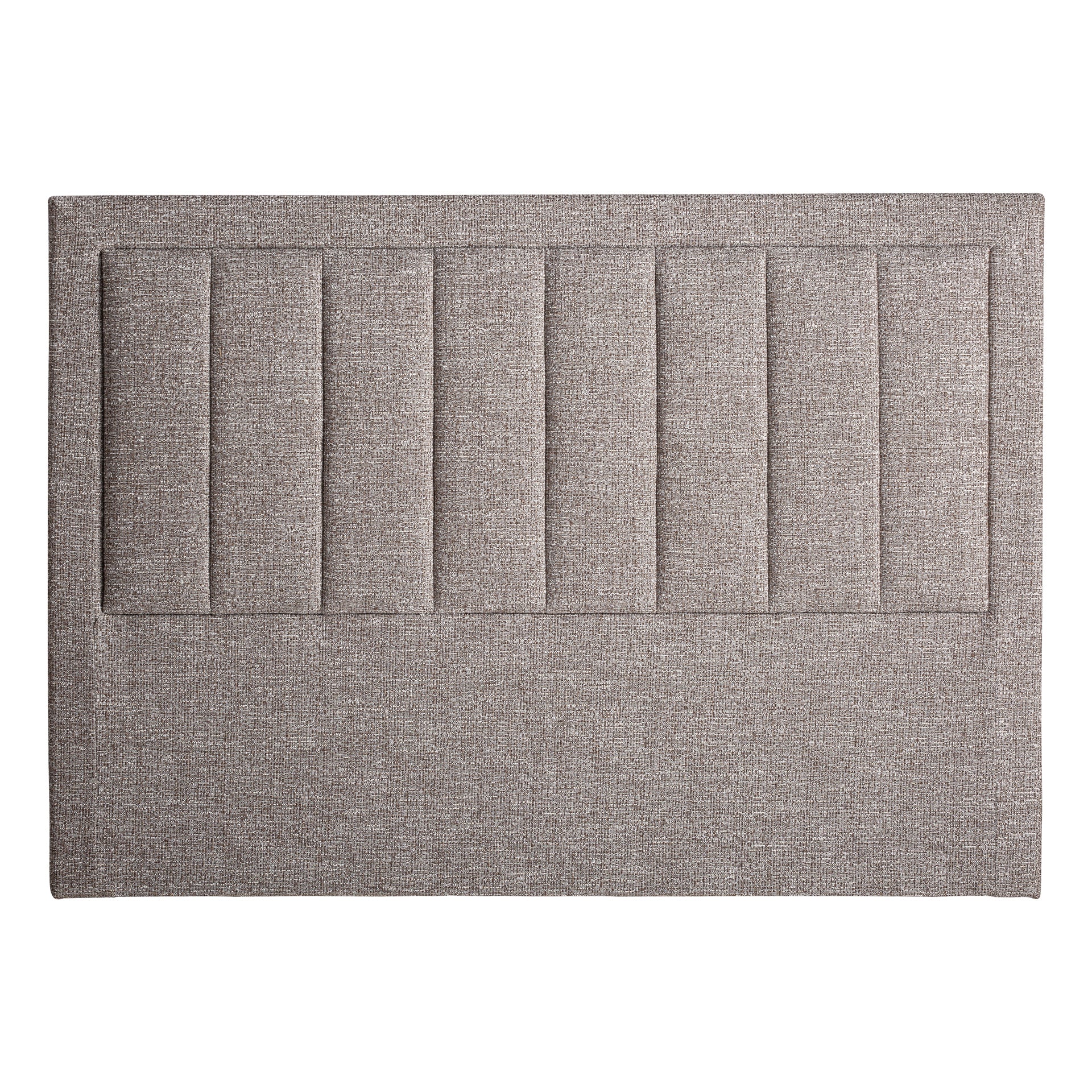 Ruenes Contemporary Upholstered Headboard - Grey Marbled Polyester & Ash Wood