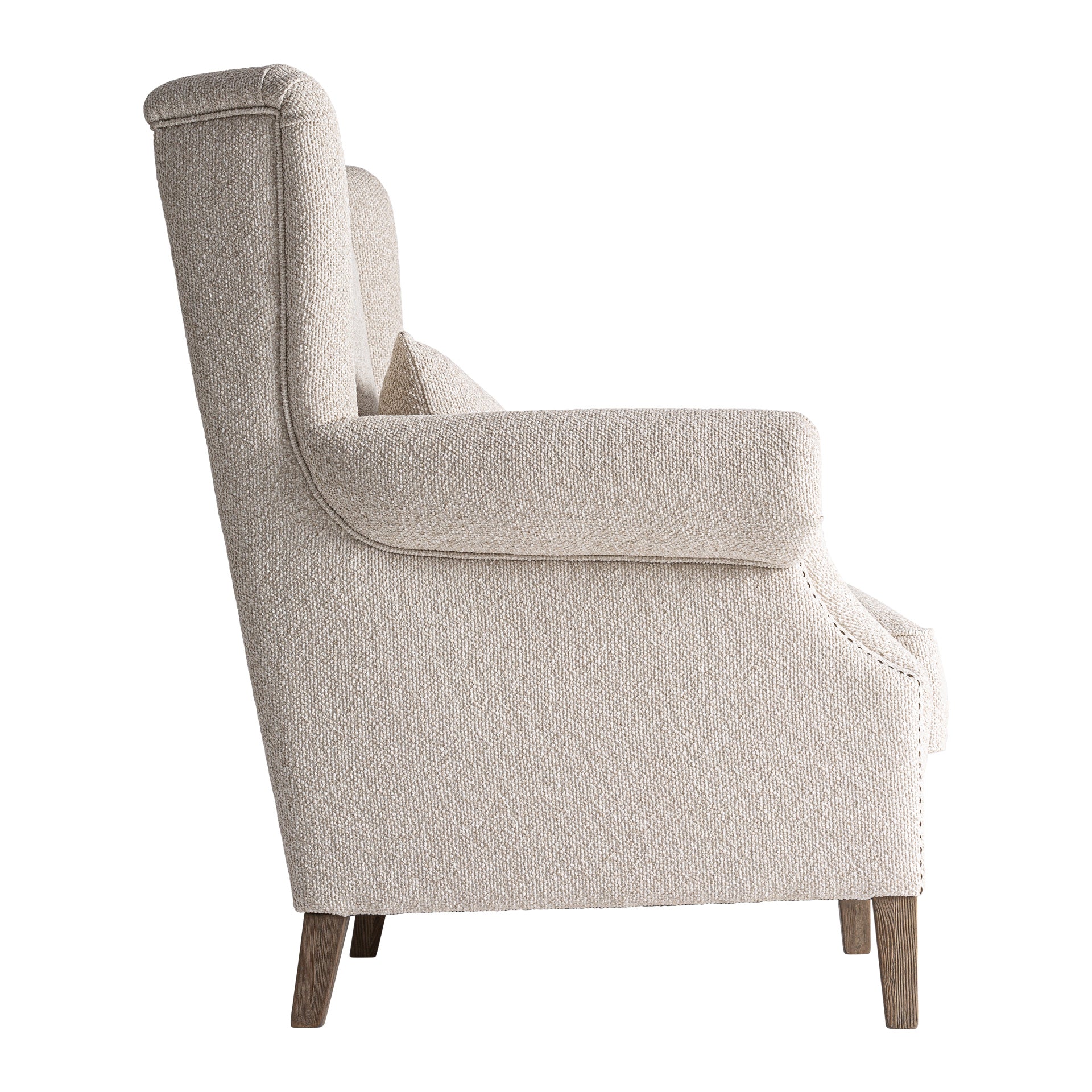 Ask Classic Armchair in Ash Wood & Cream Polyester