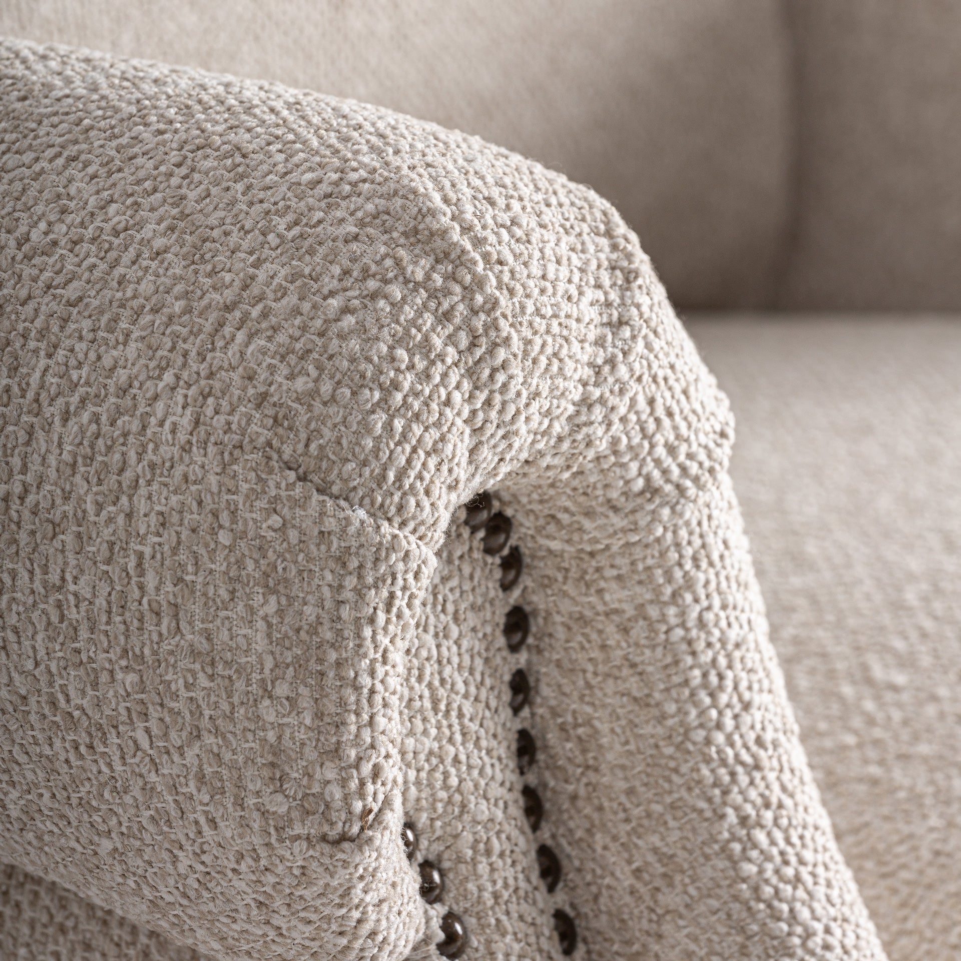Ask Classic Armchair in Ash Wood & Cream Polyester