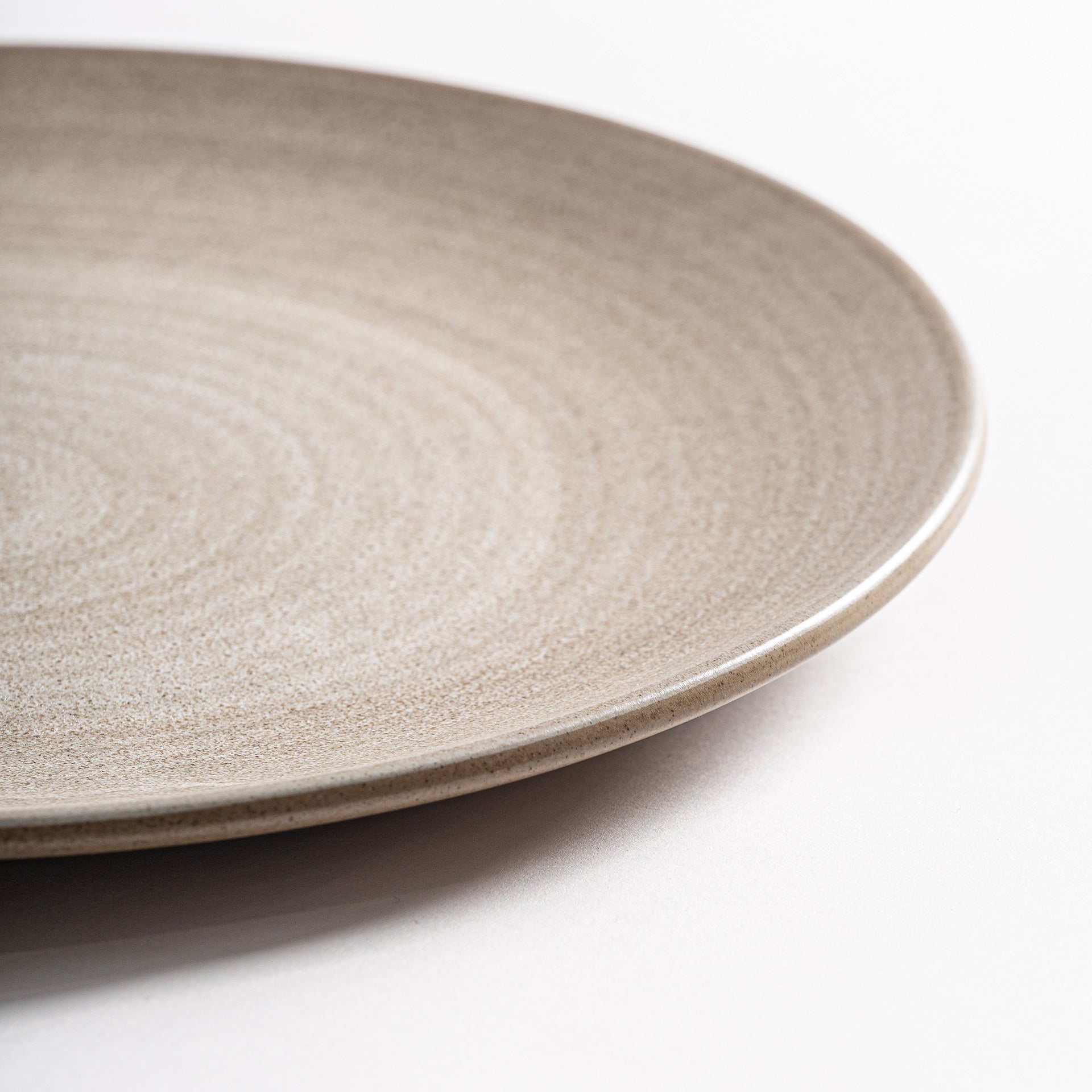 Art Deco Porcelain Plate - Beige Mulcey Design