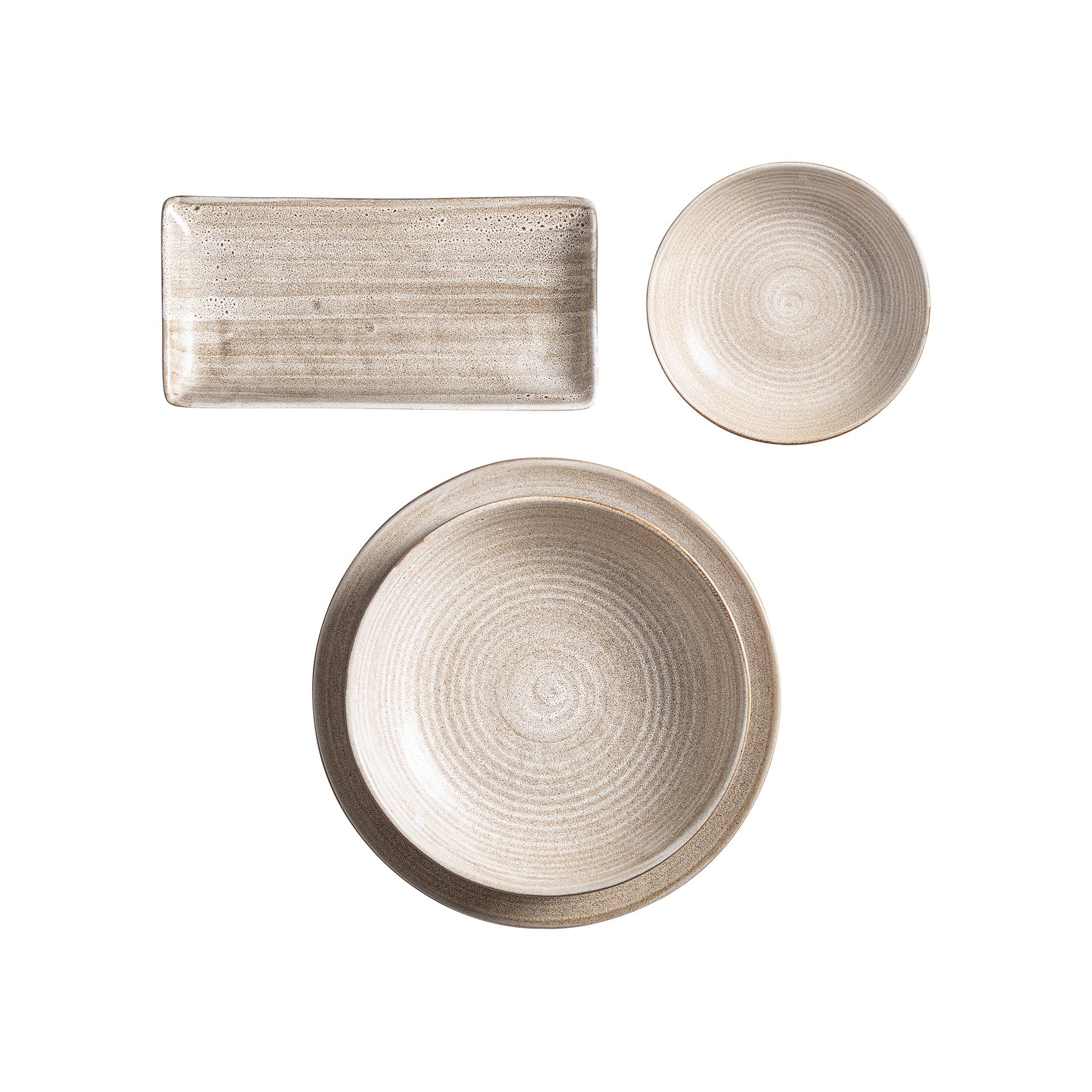 Murcey Art Deco Porcelain Plate - Beige