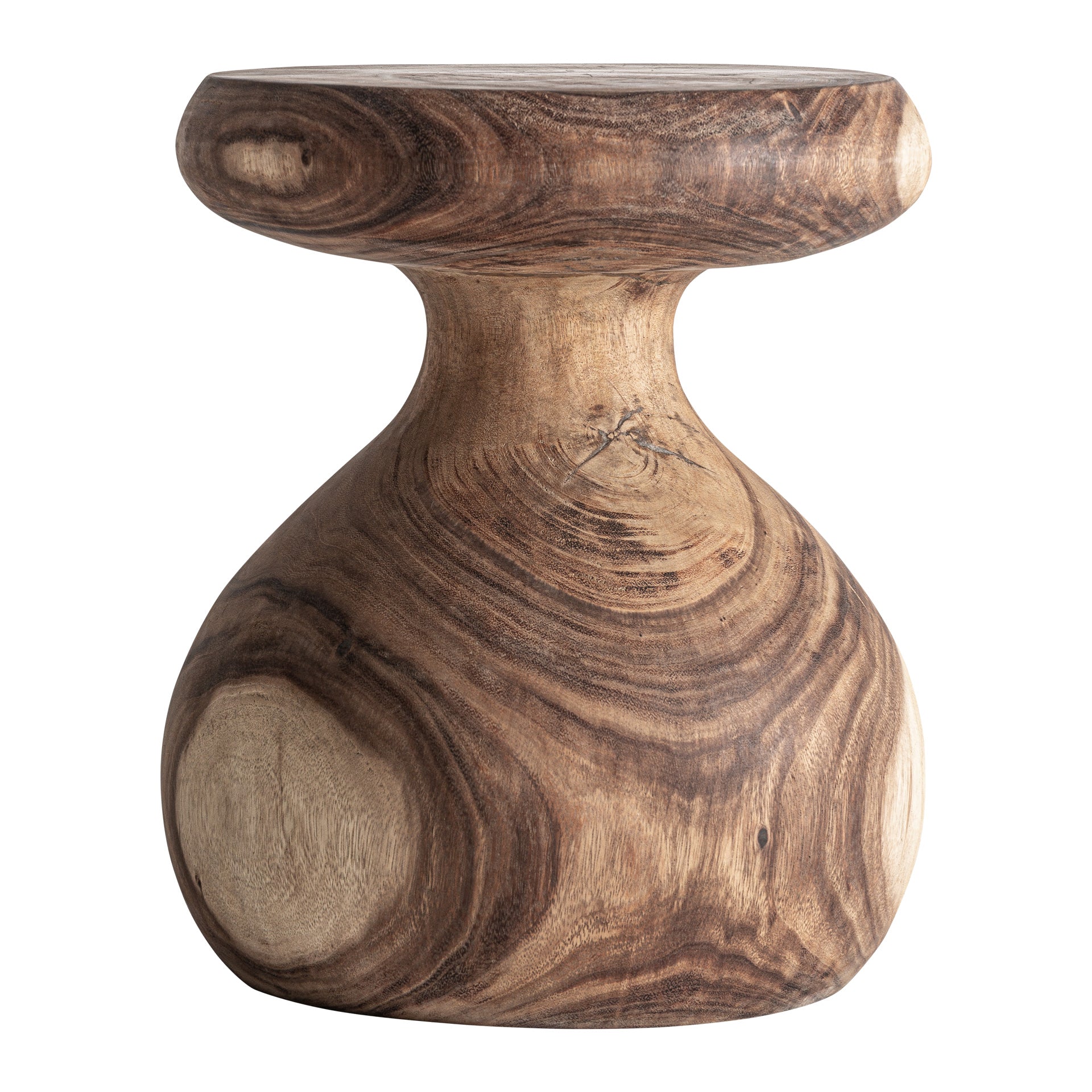 Ved Contemporary Side Table in Solid Suar Wood