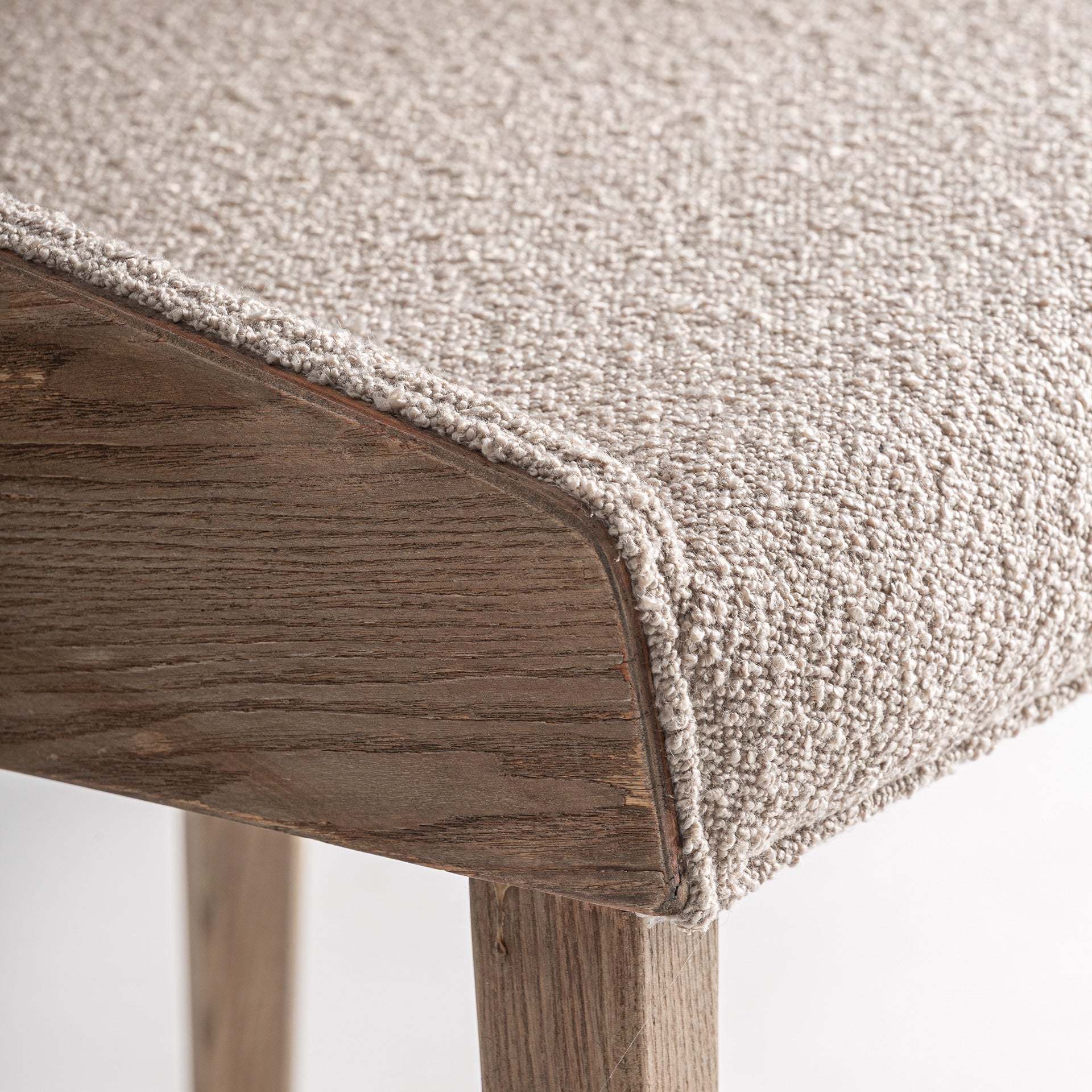 Ask Contemporary Chair in Ash Wood & Beige Polyester