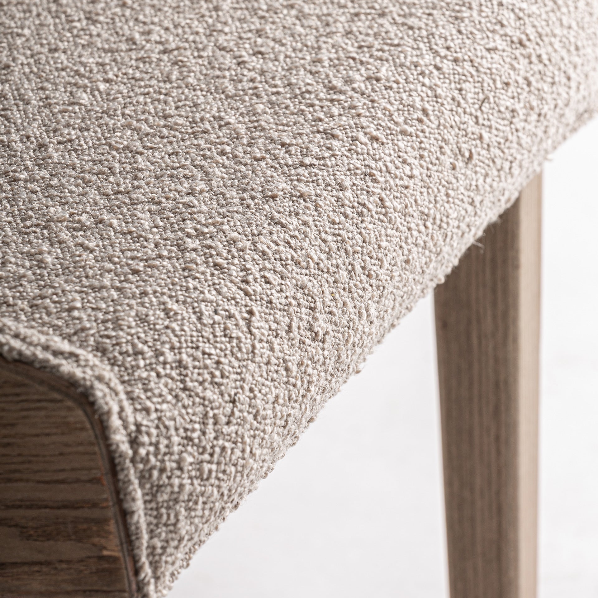 Ask Contemporary Chair in Ash Wood & Beige Polyester