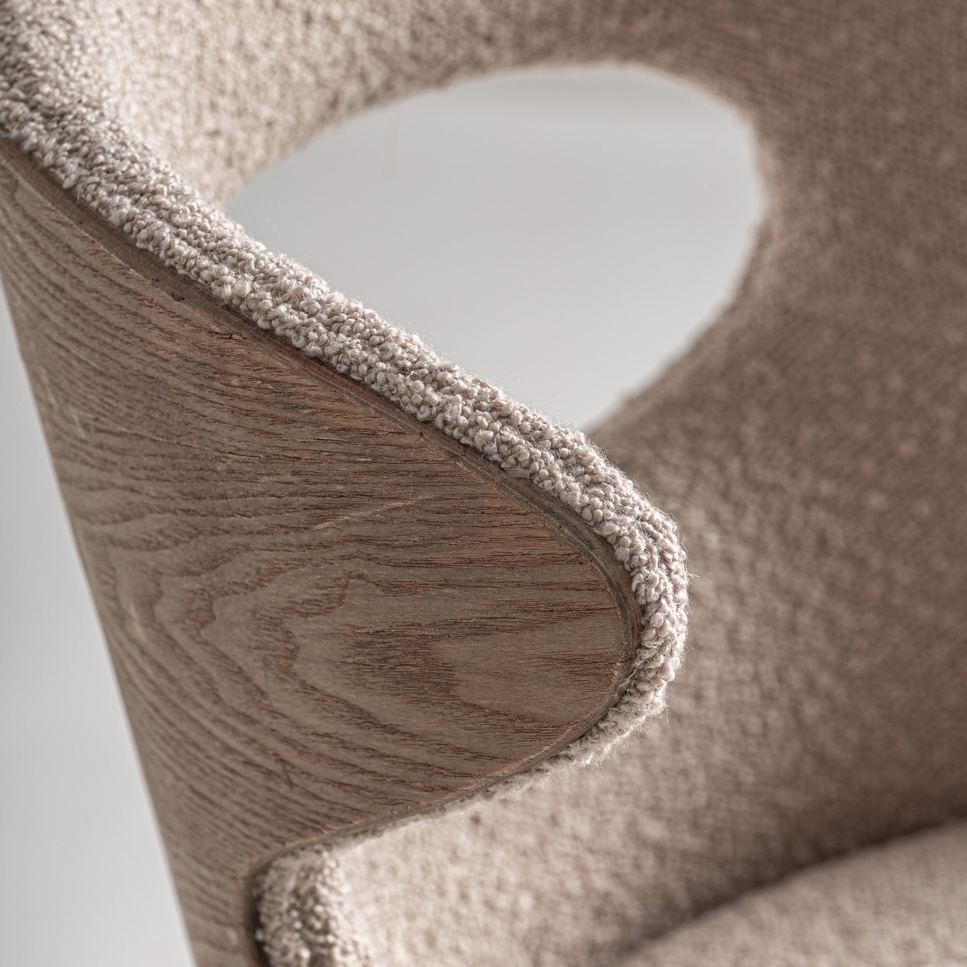 Ask Contemporary Chair in Ash Wood & Beige Polyester