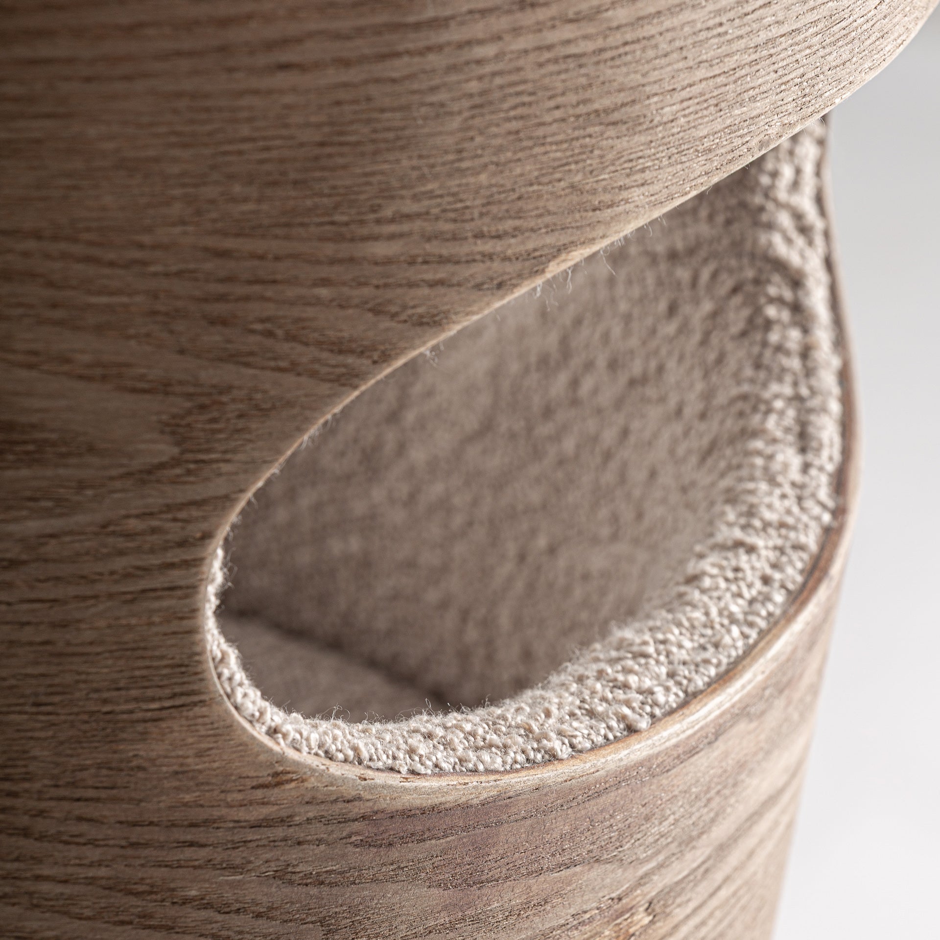 Ask Contemporary Chair in Ash Wood & Beige Polyester