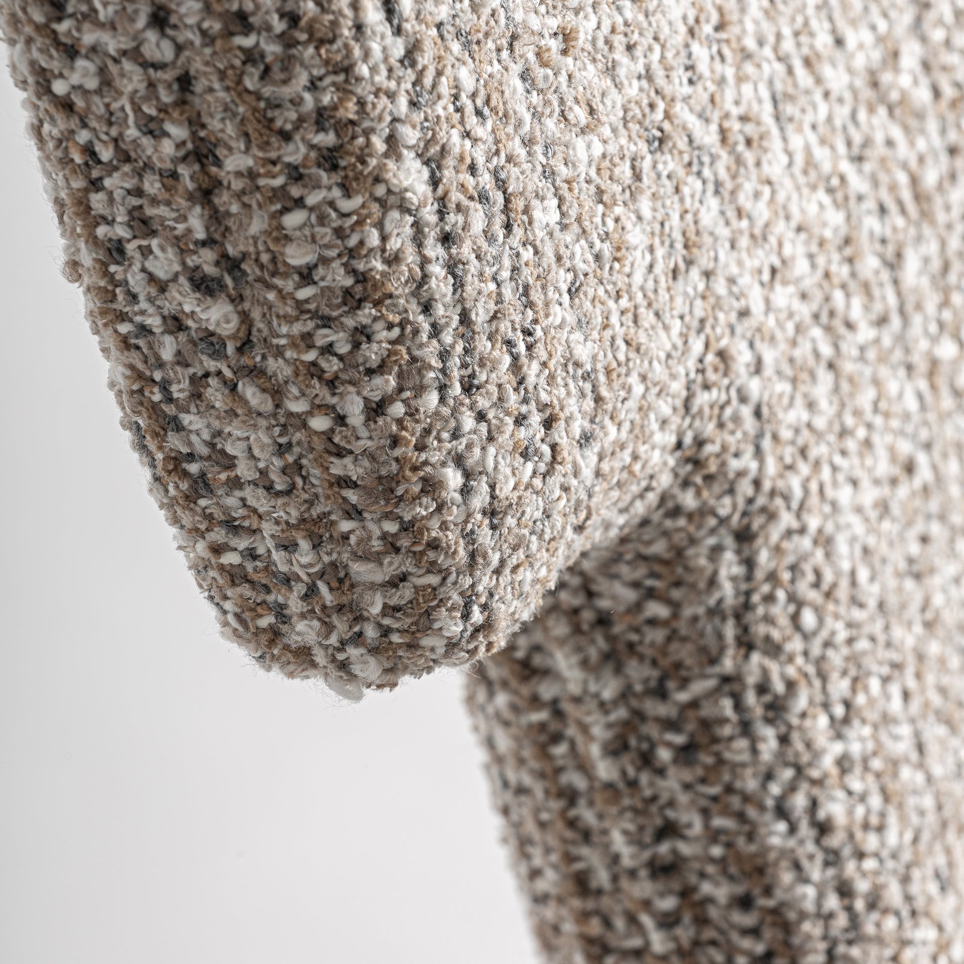 Björk Chenille Chair in Neutral Tones & Pine