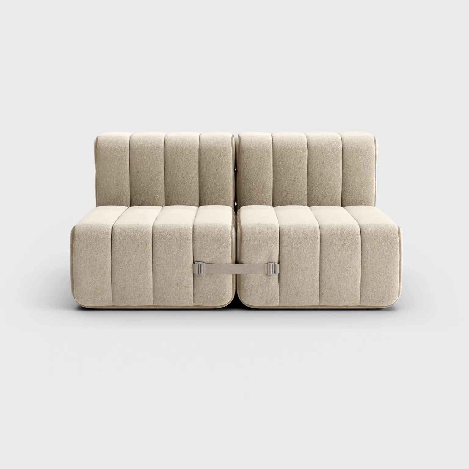 Modular 2-seater Sofa in Jet Fabric – 4 Sofa Modules