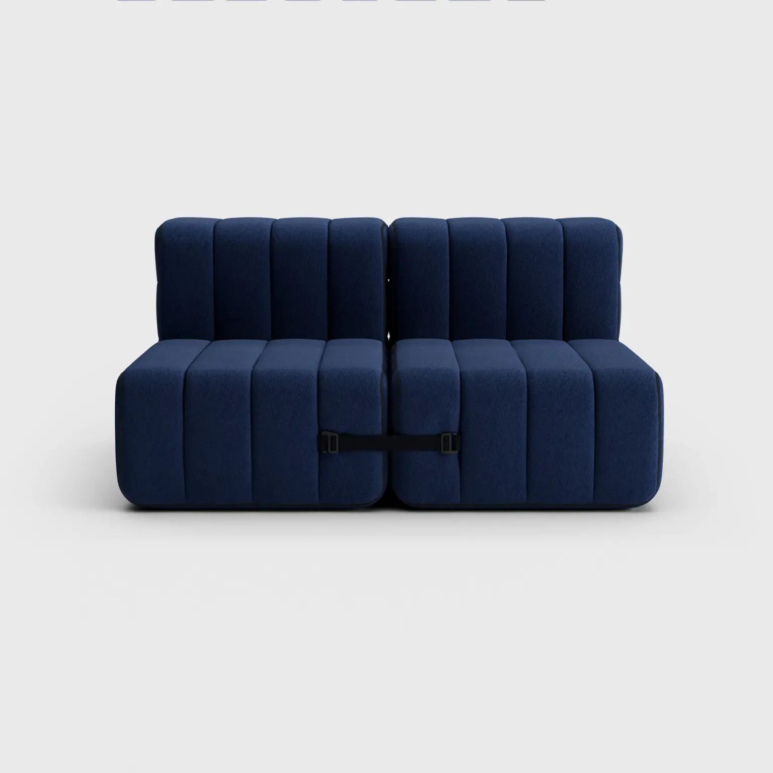 Modular 2-seater Sofa in Jet Fabric – 4 Sofa Modules