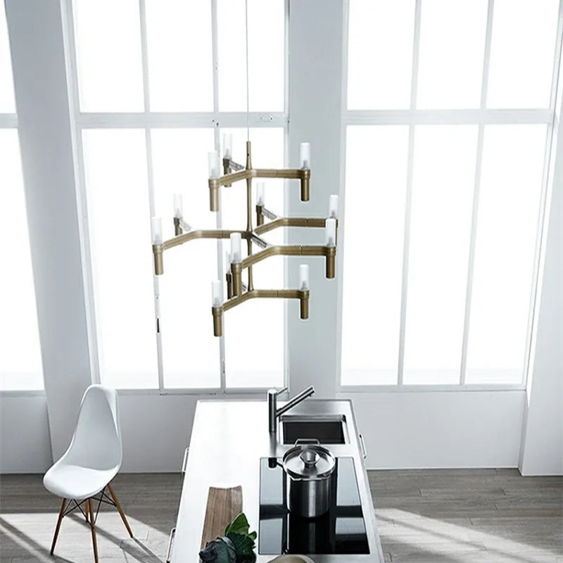 LuxeVilla G9 Metallic Chandelier