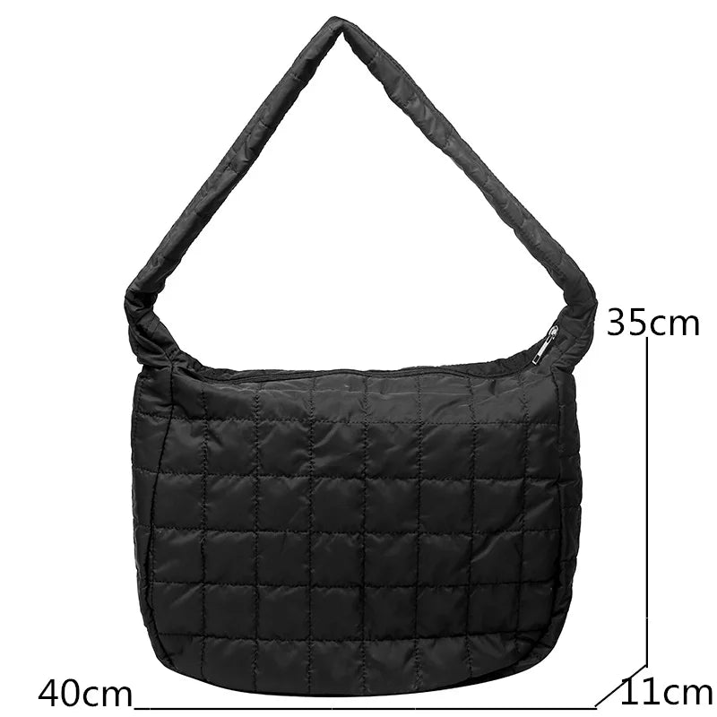 Designer Feather Down Winter Tote Bag