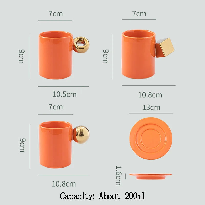 Gilded Elegance European Mug Set