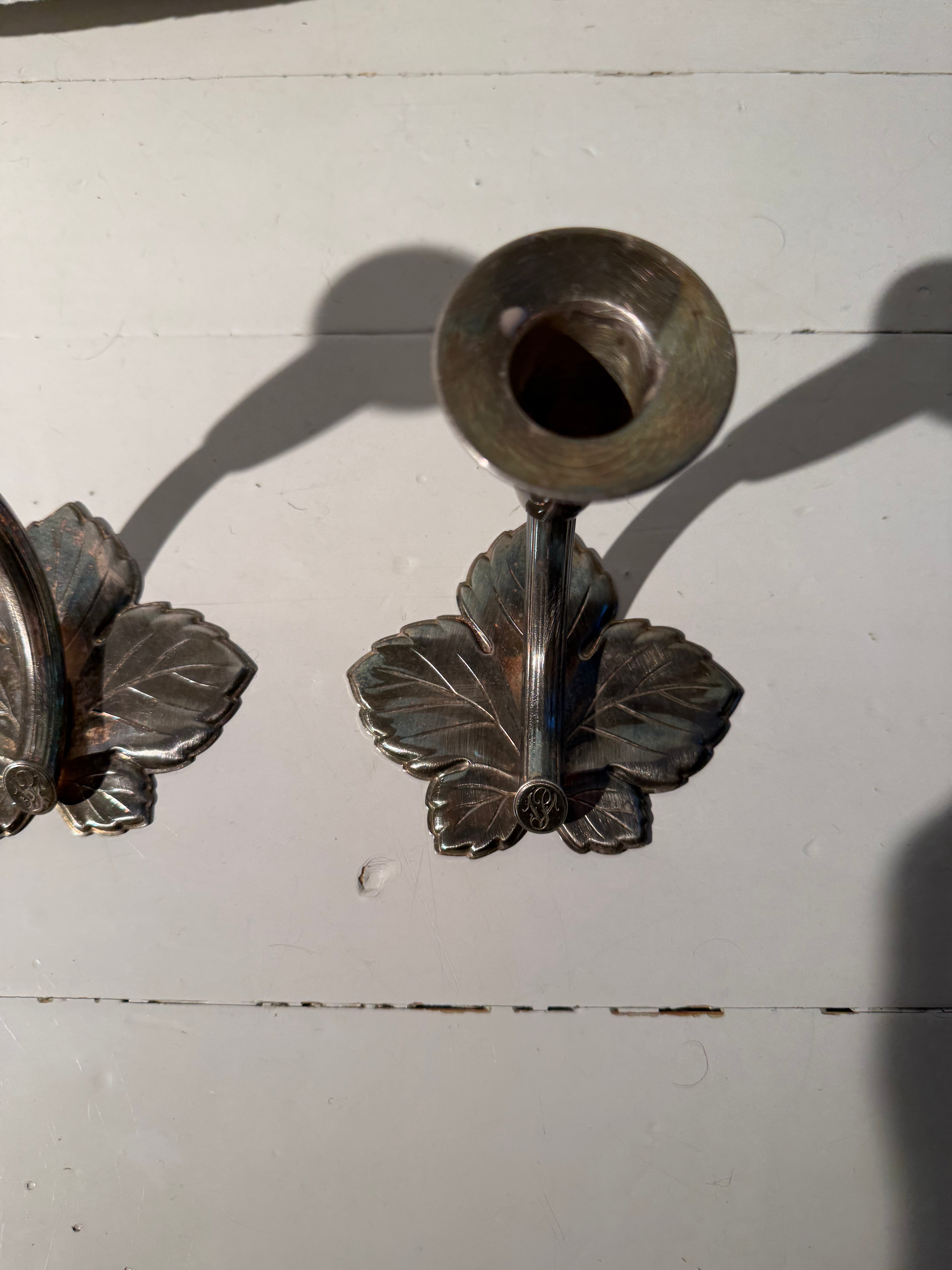 Vintage Finnish Candle Holders, Set of 2 – Alpacca Silver, 10,2 cm