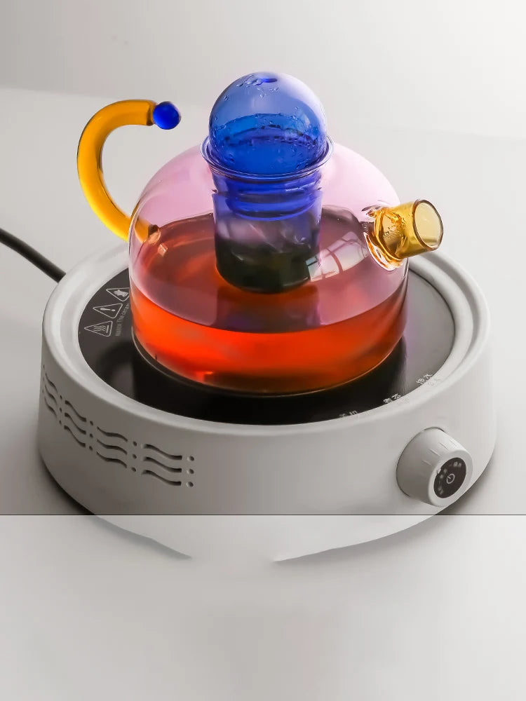 EmberGlow Glass Mug Teapot Set