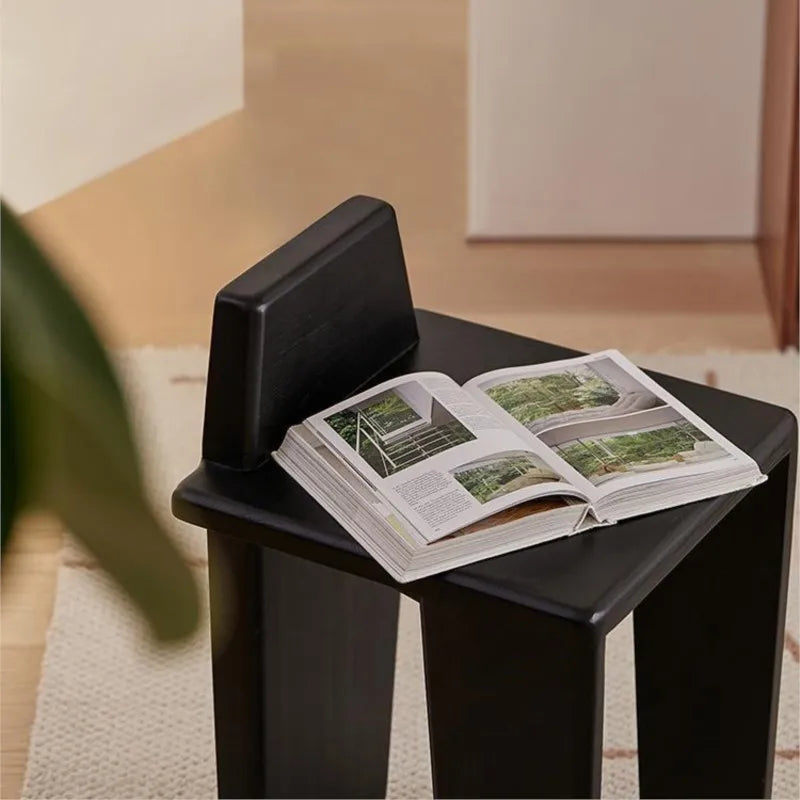 SkandiShop Netta Nordic Solid Wood Living Room Stool