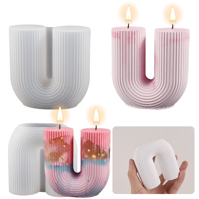 SkandiShop U Shape Candle Silicone Mold
