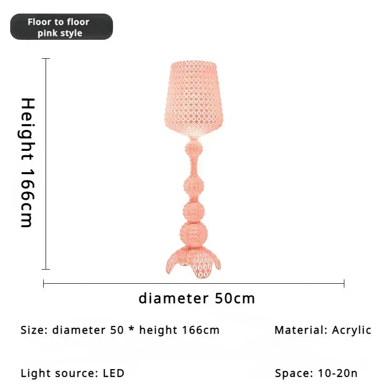 VetroGlow Goblet Floor Lamp – Italian Designer LED Light