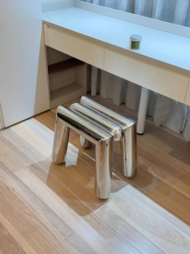 SkandiShop Nelli Stainless Steel Stool