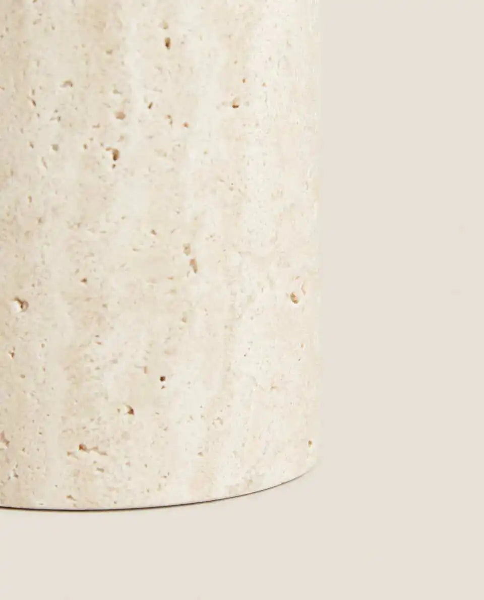 SkandiShiop 7.5 Dx 12CM H Natural Beige Marble Stone Toothbrush Holder