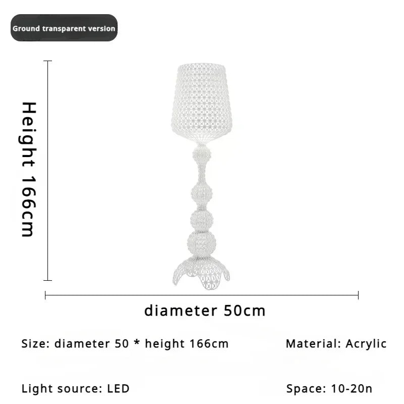 VetroGlow Goblet Floor Lamp – Italian Designer LED Light