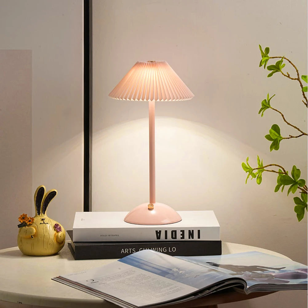 Nordic Pleat USB Bedside Lamp