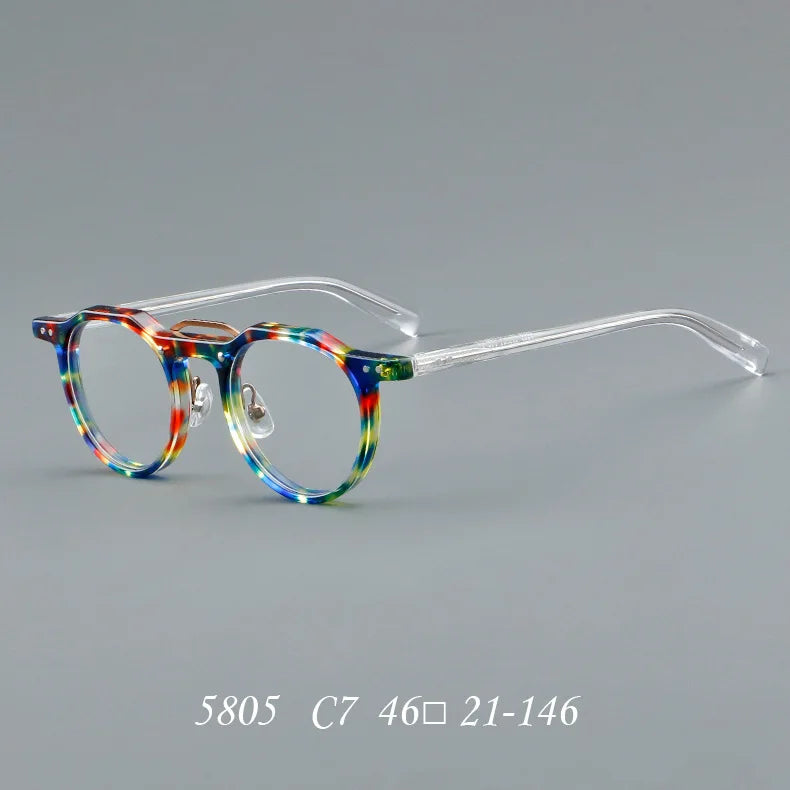 ClassicVista Round Acetate Glasses – Vintage Luxury Collection