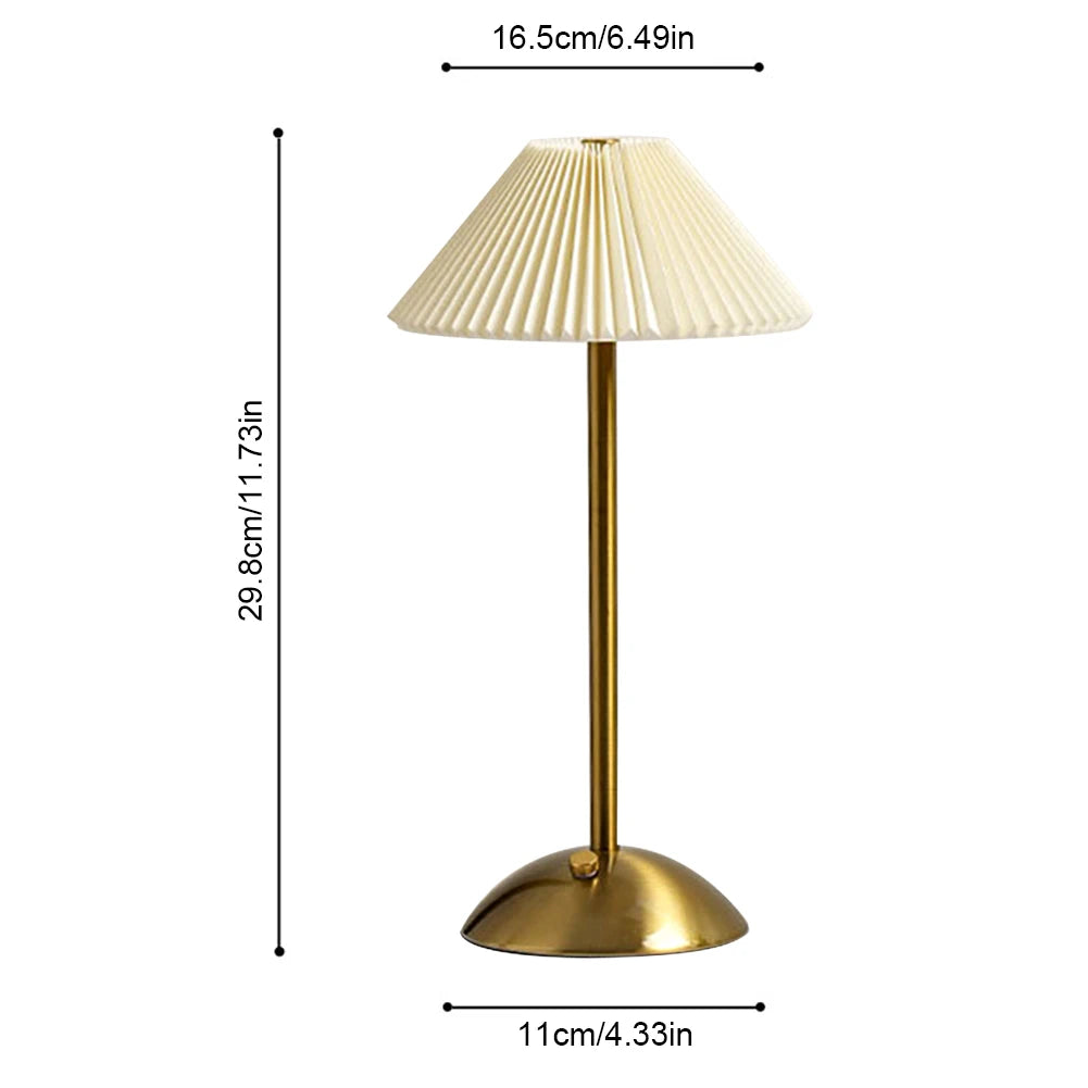Nordic Pleat USB Bedside Lamp