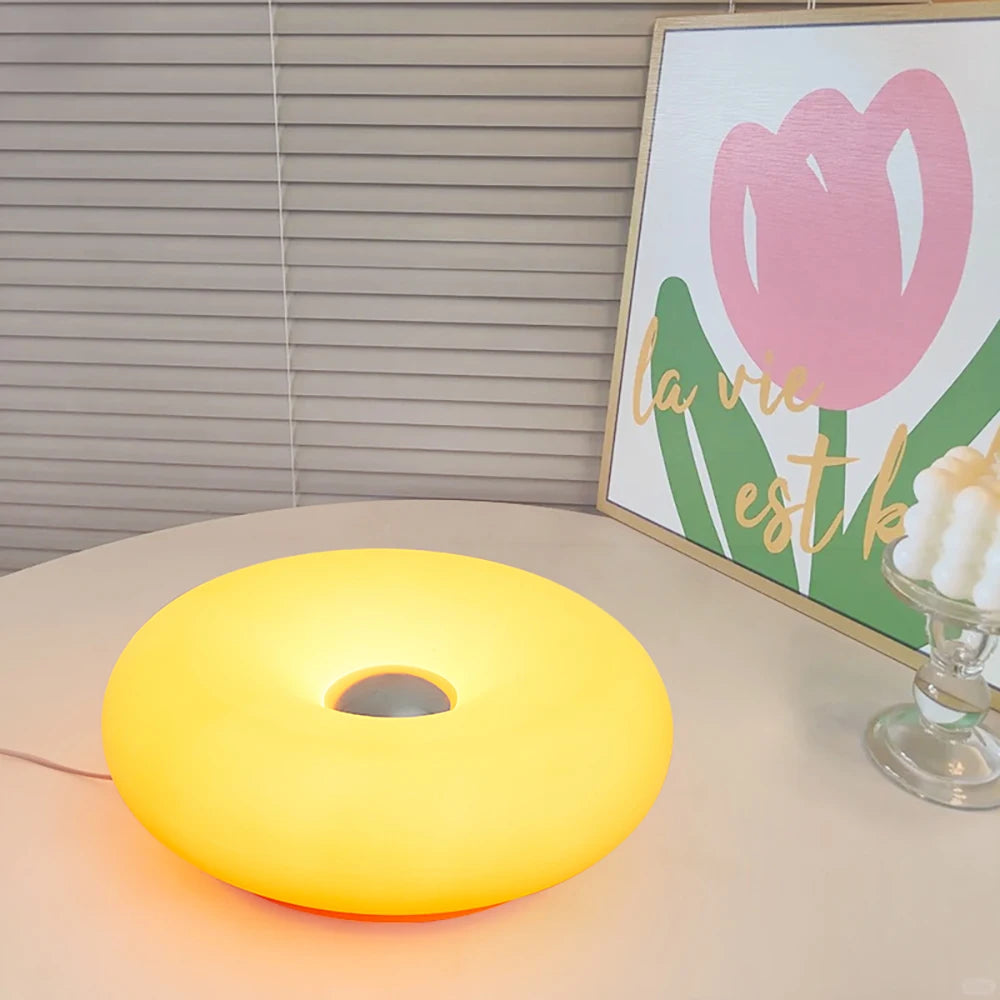 Bauhaus Donut Bedside Lamp with USB Plug
