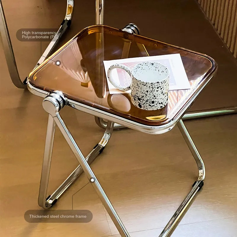 SkandiShop Transparent Folding Coffee Table