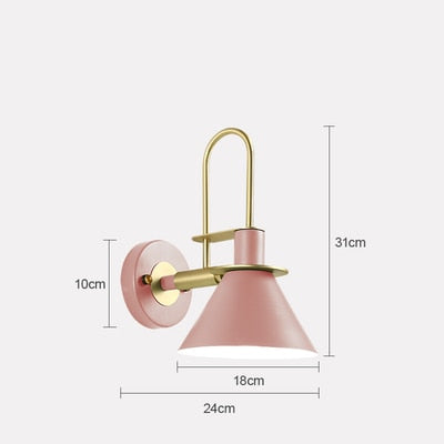 SkandiShop Modern Wall Lamp Industrial Iron Wall Lamps For Living Room Bedroom Nordic Bedside Wall Light E27