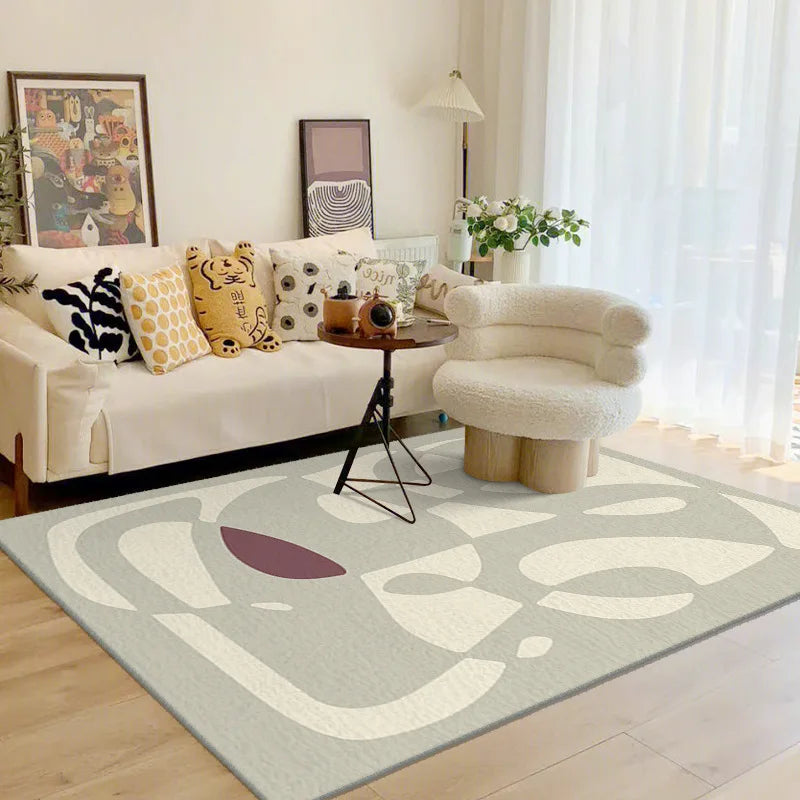 Geometric Irregular Lines Large Area Living Room Carpet