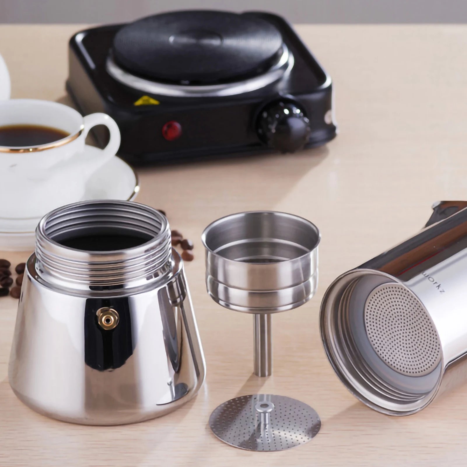 BrewMaster Moka Coffee Pot