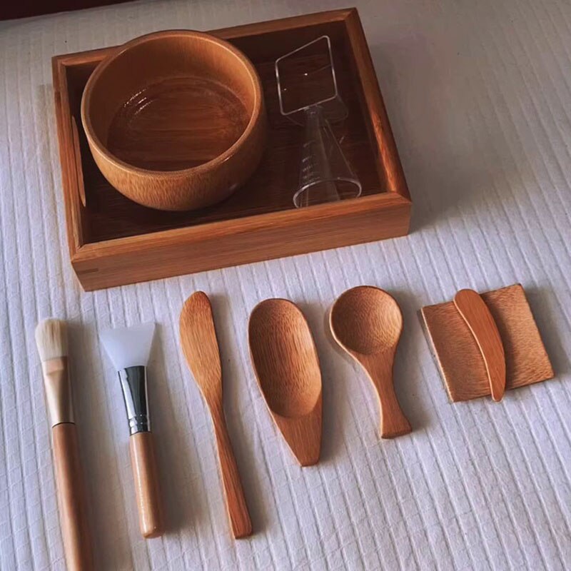 SkandiShop Japanese-style SPA Wooden Bamboo Skin Care Set