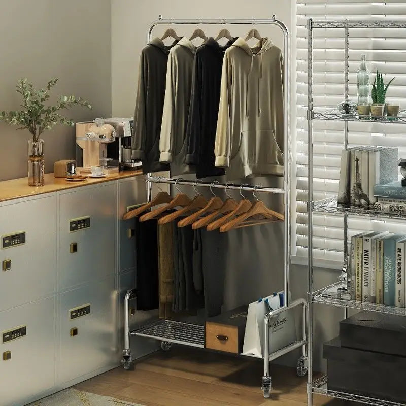 GlideSpace Double Layer Clothes Rack