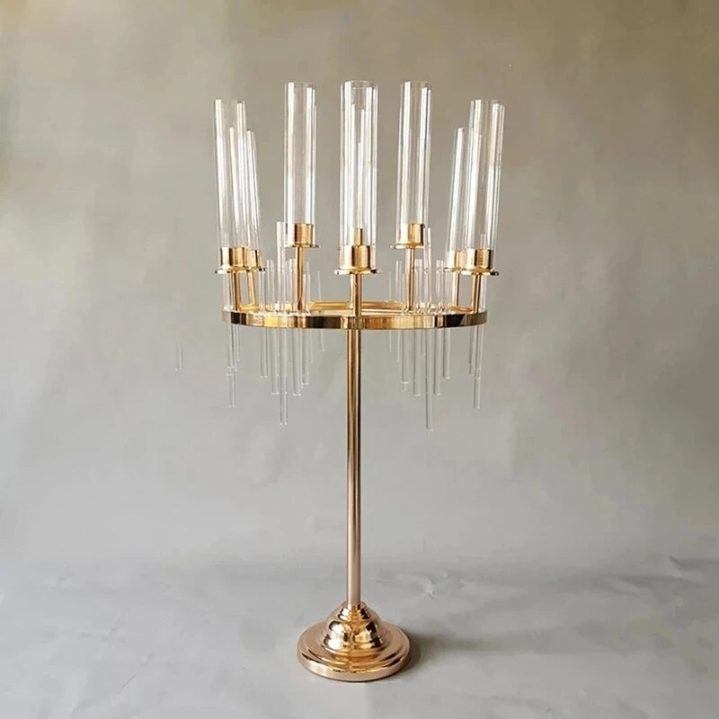 SkandiShop Metal Candlestick Holders Stands Wedding Table Centerpieces